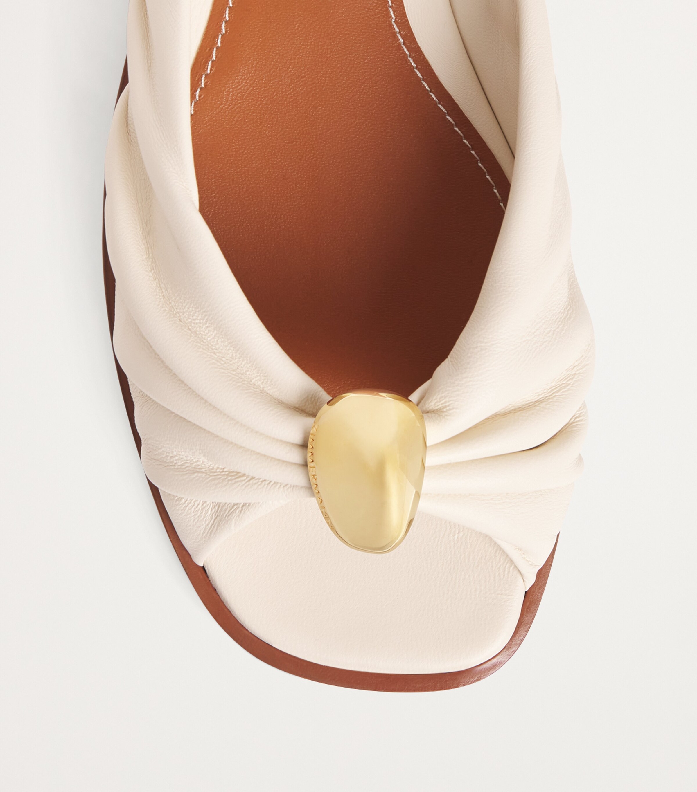 Zimmermann Leather Gleam Slides Vanilla Image 5