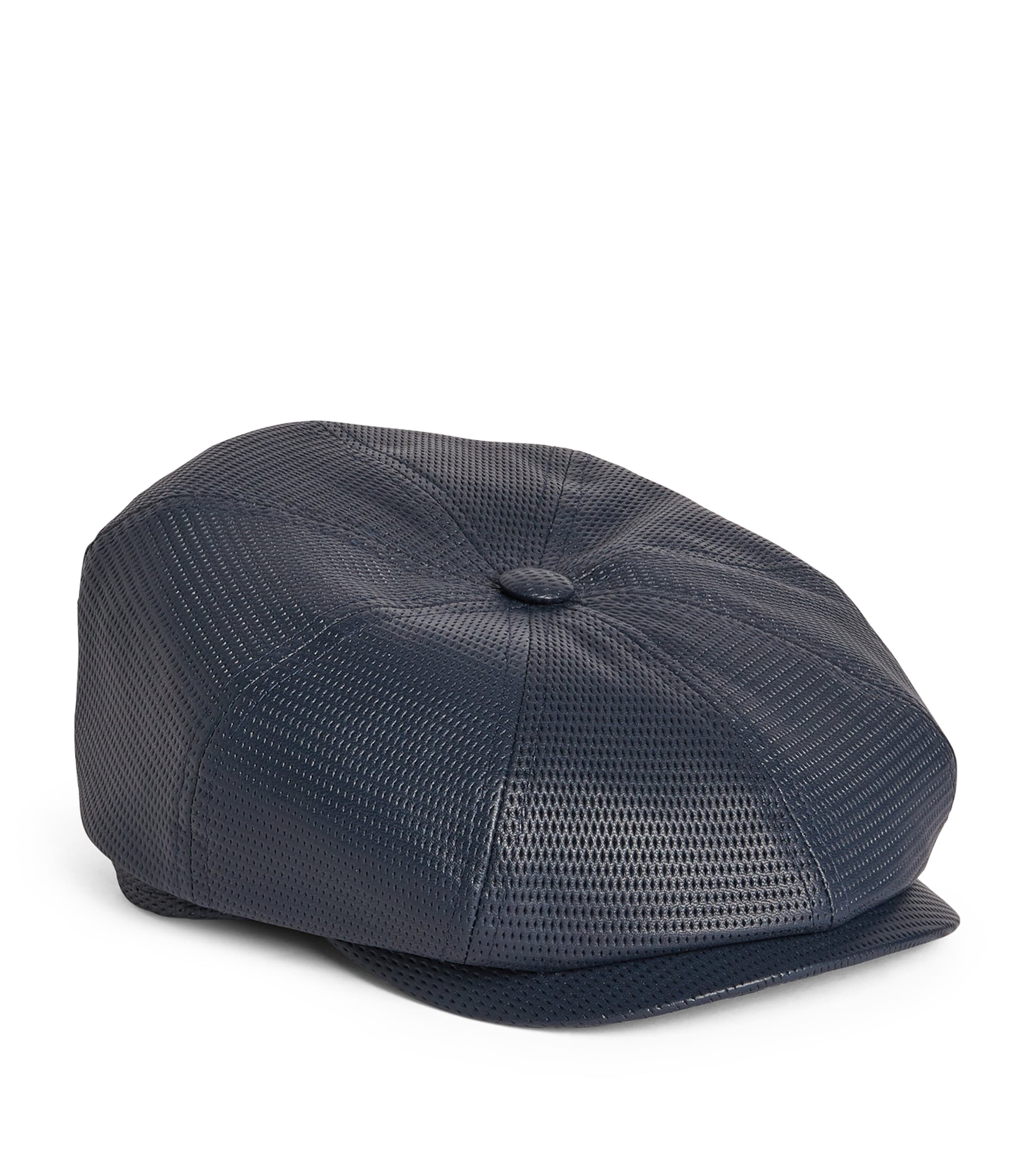 Stetson Lambskin Hatteras Cap Navy Denim Image 3