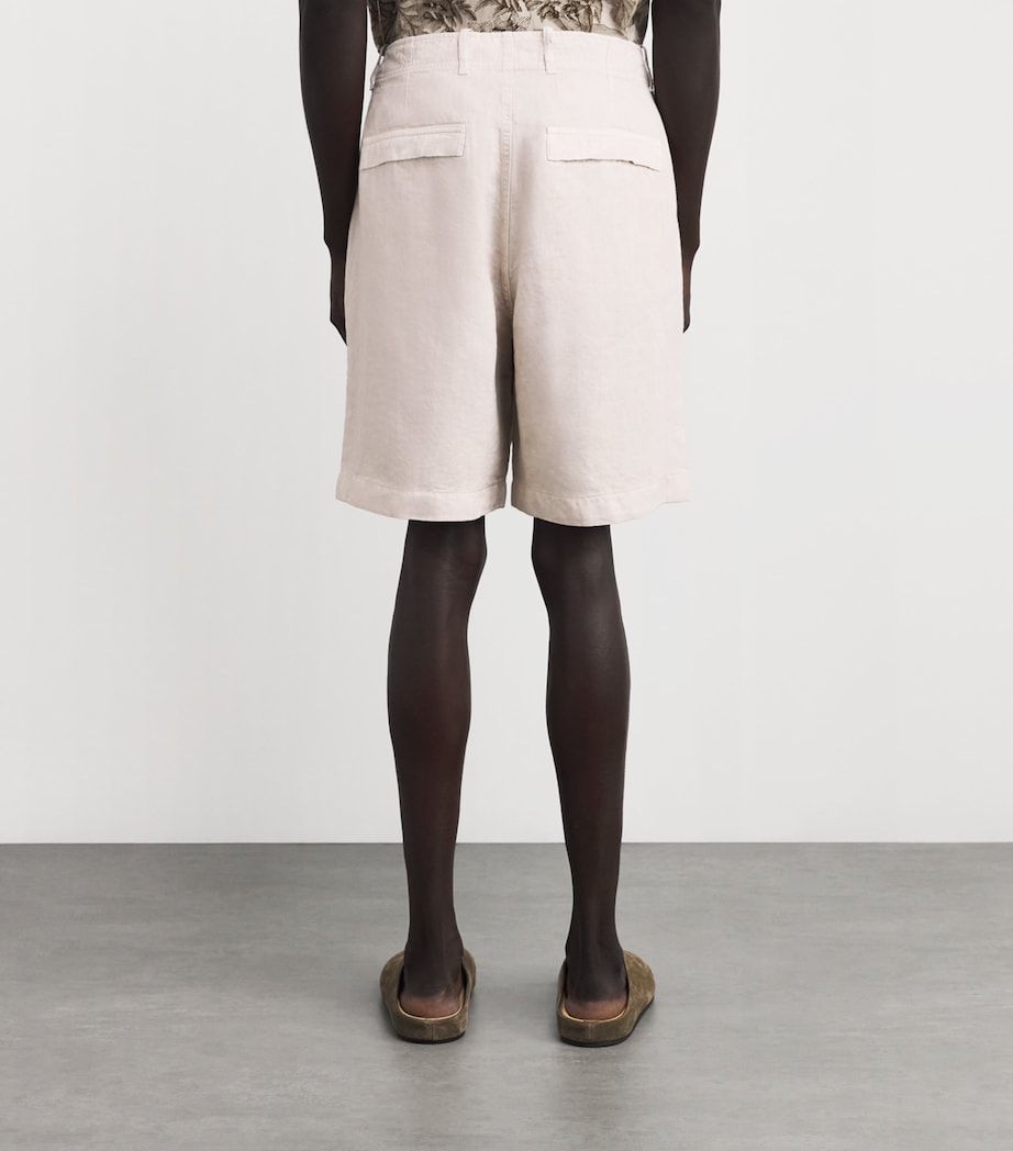 Linen Utility Bermuda Shorts SABBIA Image 4