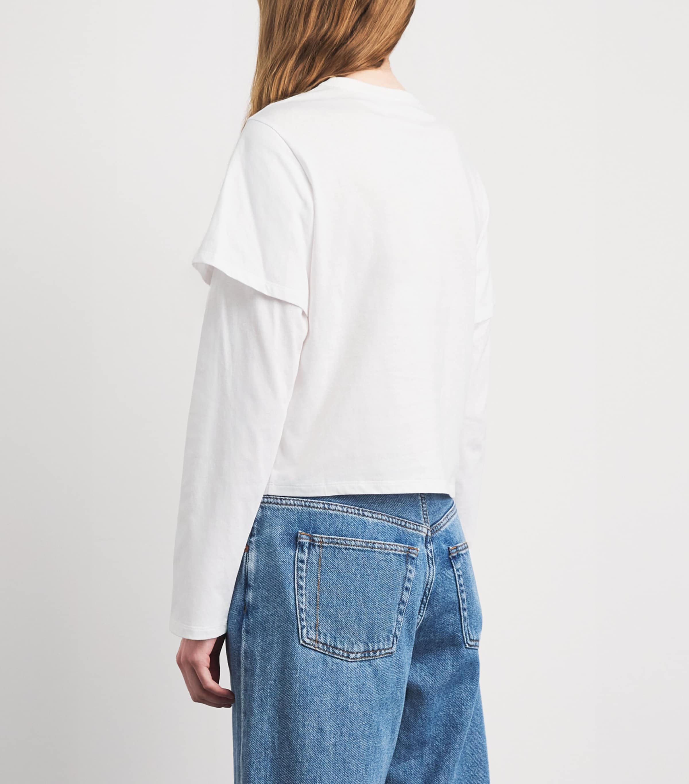 STILL HERE Womens Organic Cotton 2Tee T-Shirt Milk Image 5
