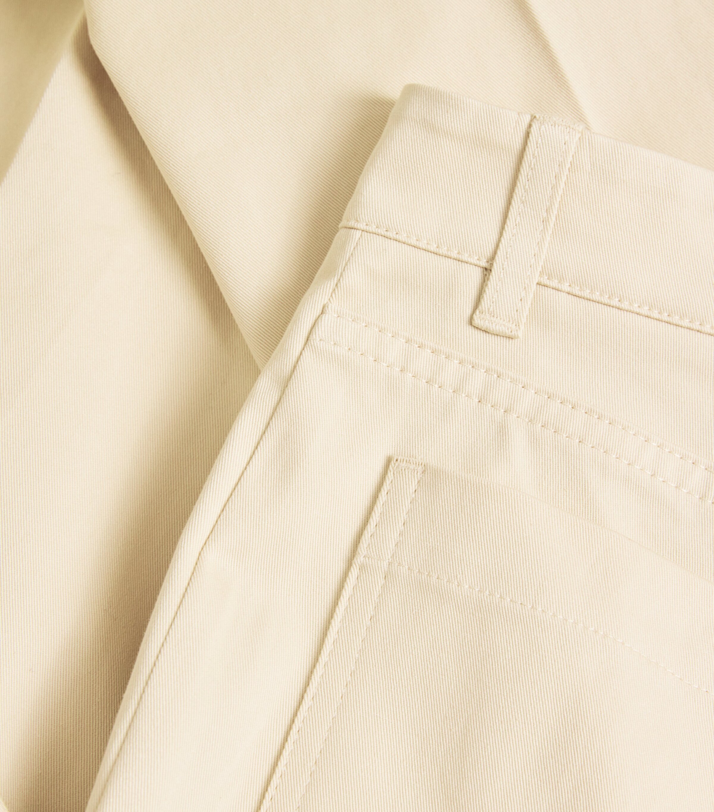 Stretch-Cotton Flared Trousers IVORY Image 5