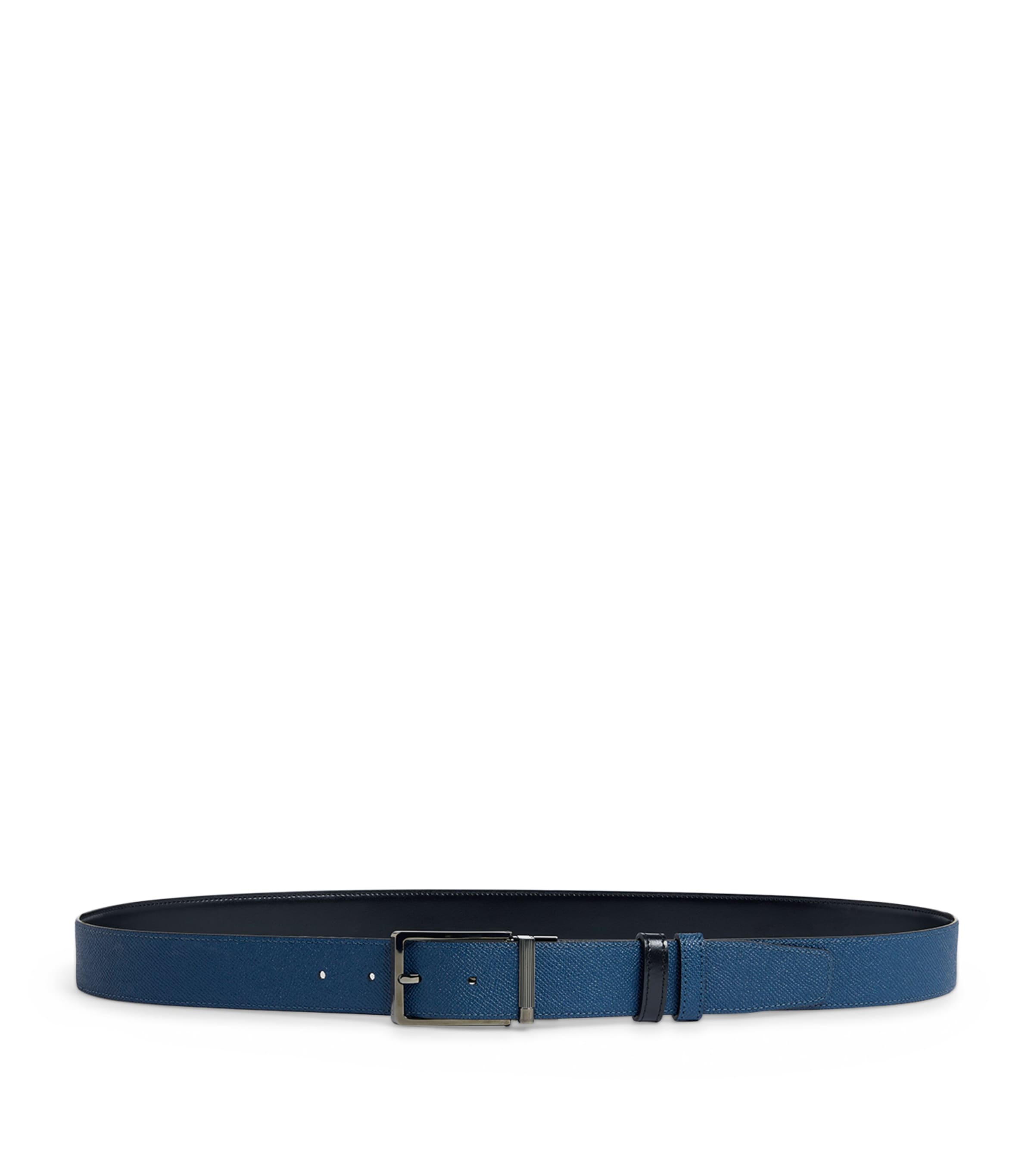 Dunhill Leather Reversible Rounded Roller Buckle Belt | Men New In | Men Accessories | Belts | Designers | Dunhill | Mens Accessories