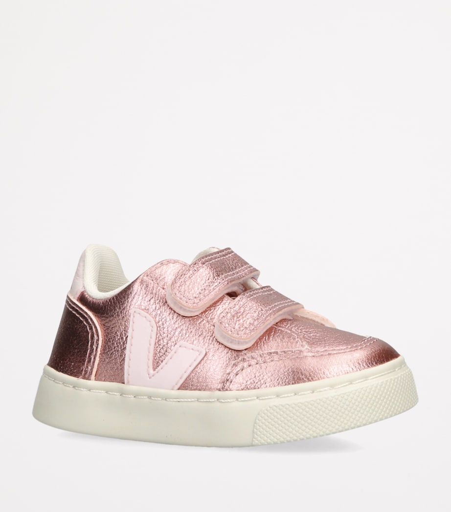 Metallic Leather V-12 Sneakers PINK COMB Image 3