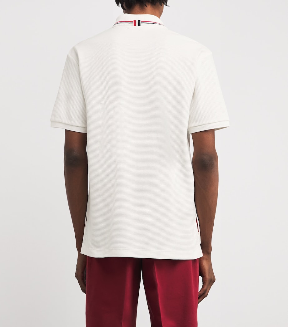 Cotton Rib-Cuff Polo Shirt NATURAL WHITE Image 4