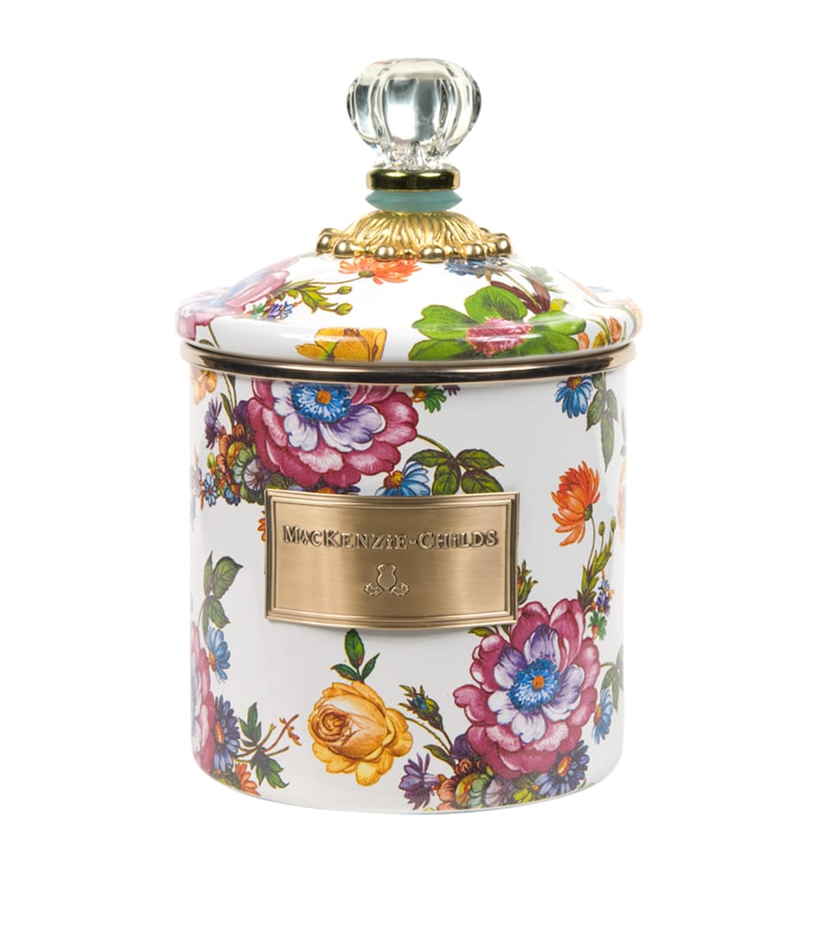 Small Floral Market Canister WHITE Image 1