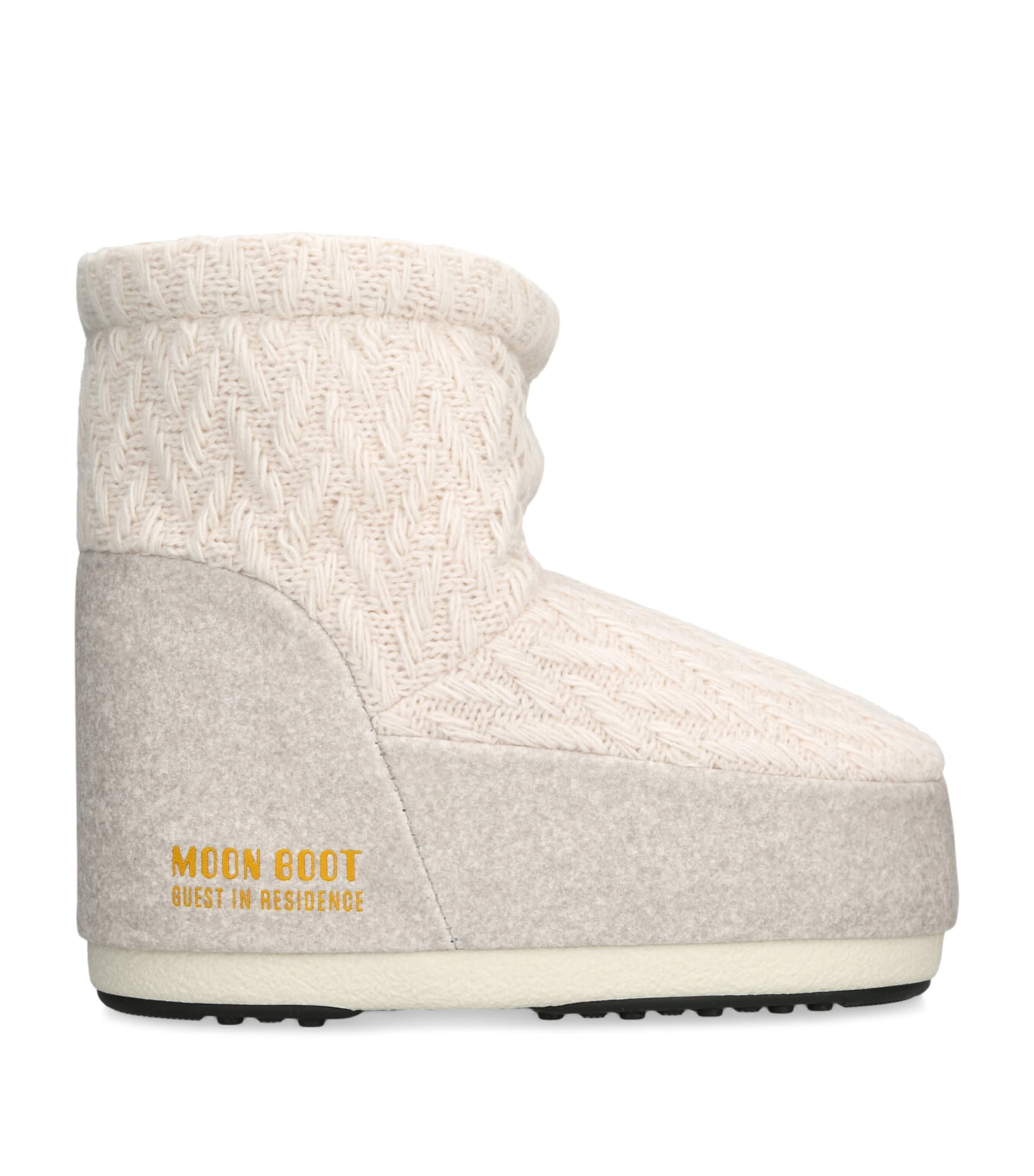 Moon Boot X Guest In Residence Knitted Icon Low Boots In Multi