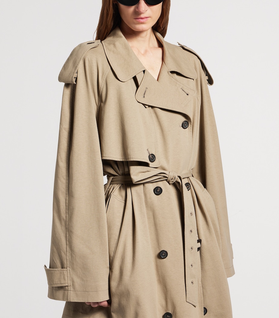 Cotton Cropped Trench Coat 9772 Image 5