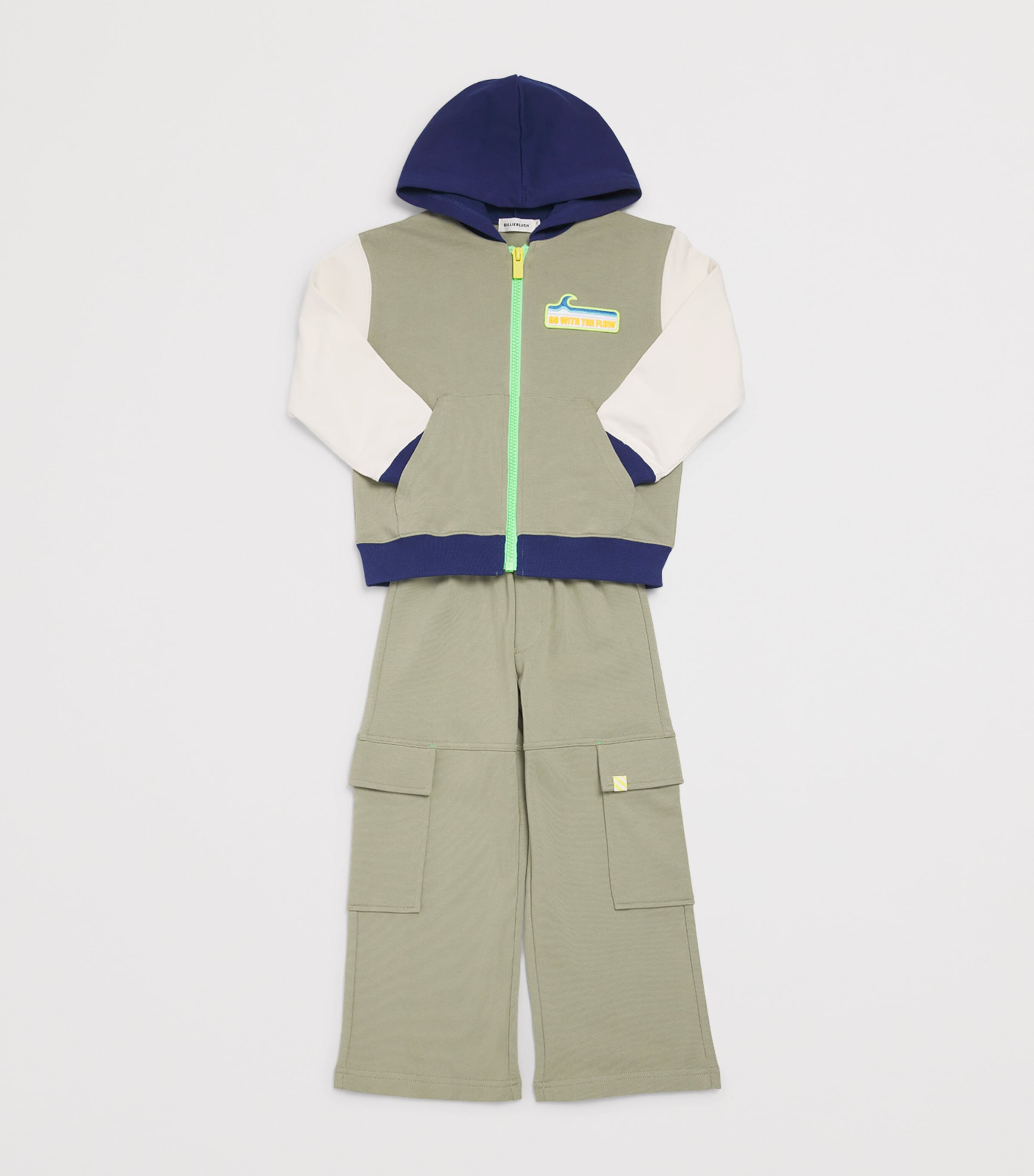 Cotton Zip-Up Hoodie (4-12 Years) 602LIME Image 3