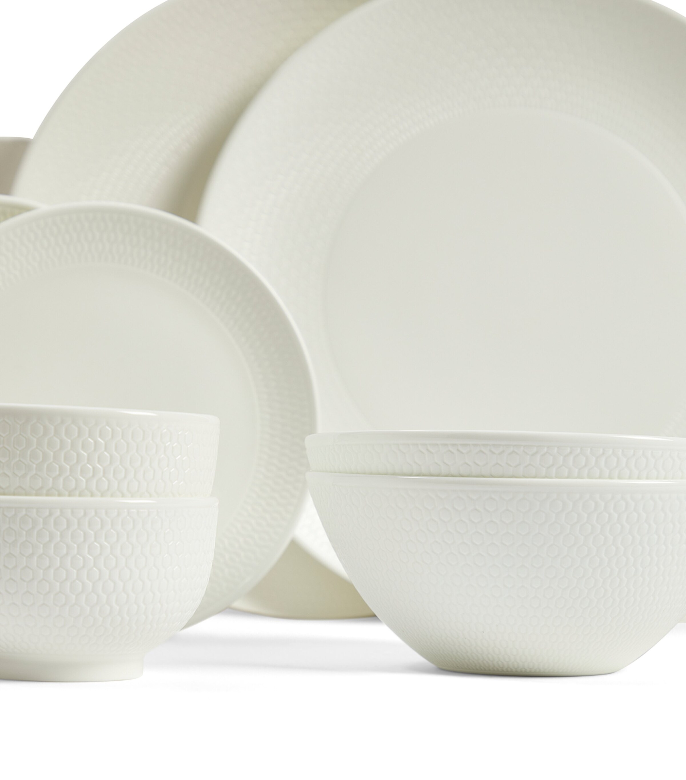 Set of 10 Gio Dinnerware Pieces WHITE Image 4