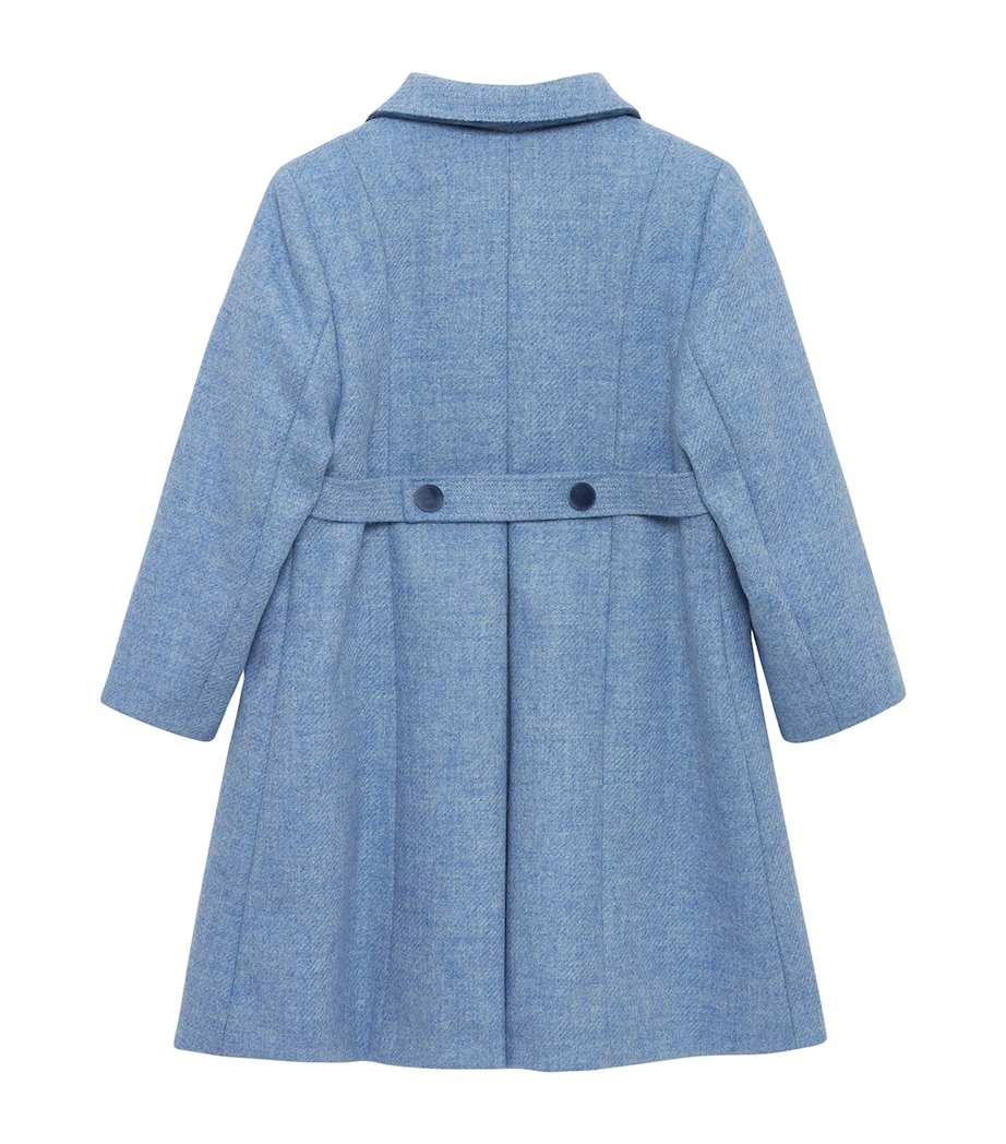 Wool Double-Breasted Coat (6-11 Years) PALE BLUE Image 3