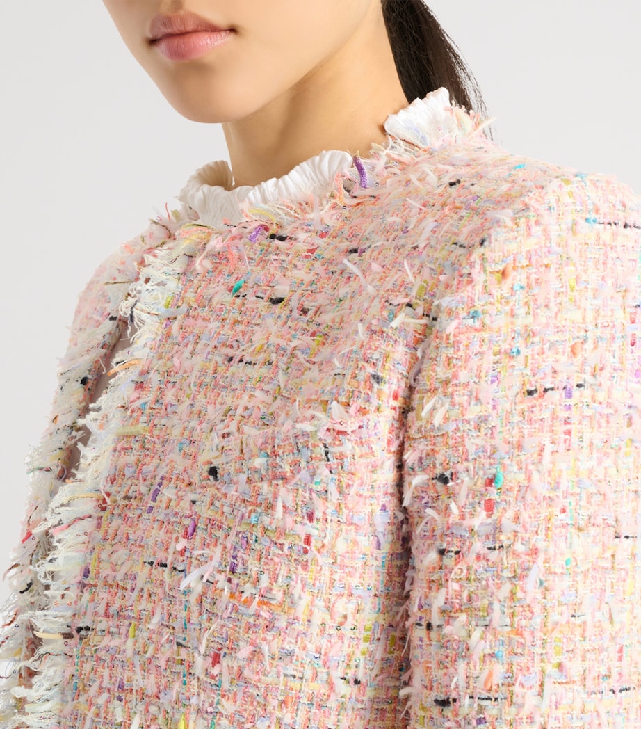 Balmain Womens Tweed cropped jacket Aaa Multicolore Image 8