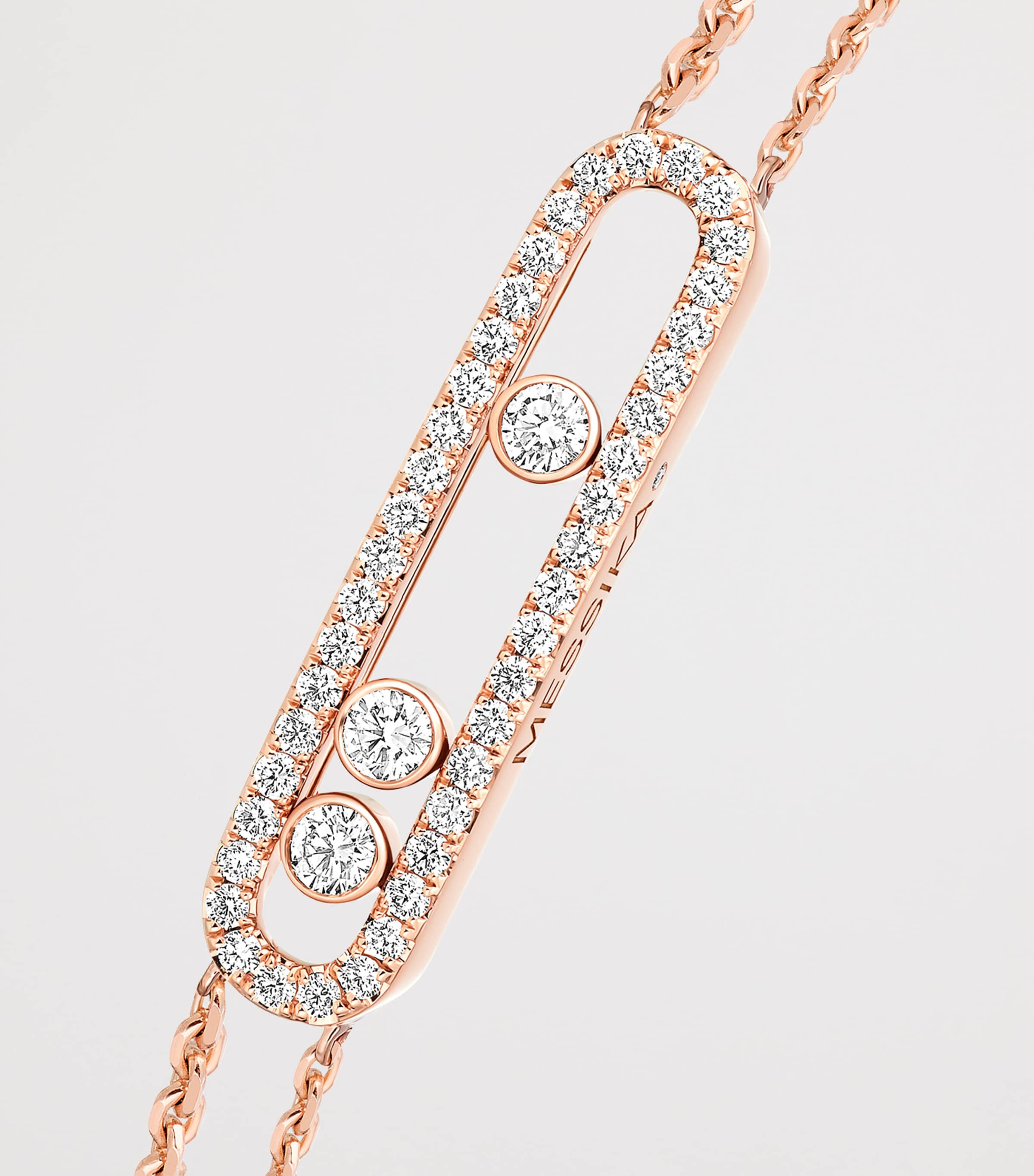 Messika Move Classique Rose Gold and Diamond Pavé Bracelet (0.65ct) Pink Gold Image 3