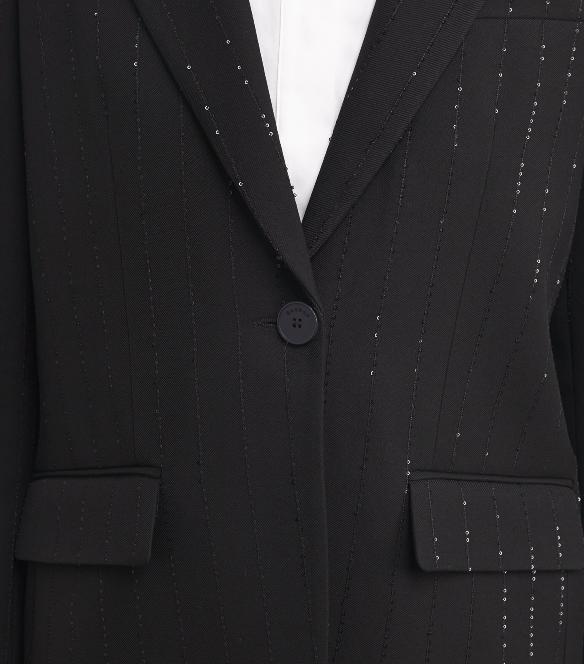 Sequin-Stripe Opera Blazer BLACK Image 6