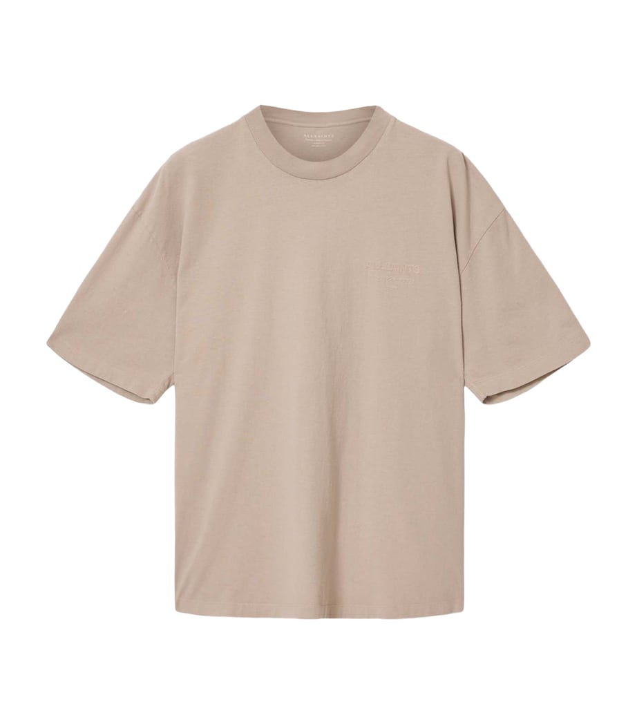 AllSaints Mens Organic Cotton Xander T-Shirt Dusk White Image 1