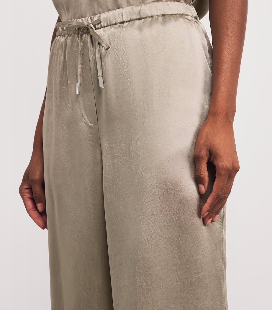 Satin Elliat Straight Tailored Trousers FADED OLIVE Image 6