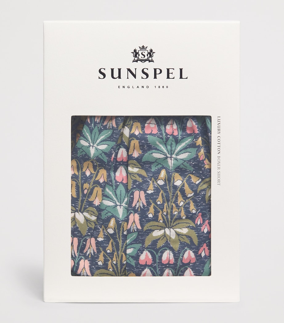 Cotton Tropical Floral Boxer Shorts BUWK-TROP NAV FLORAL Image 4