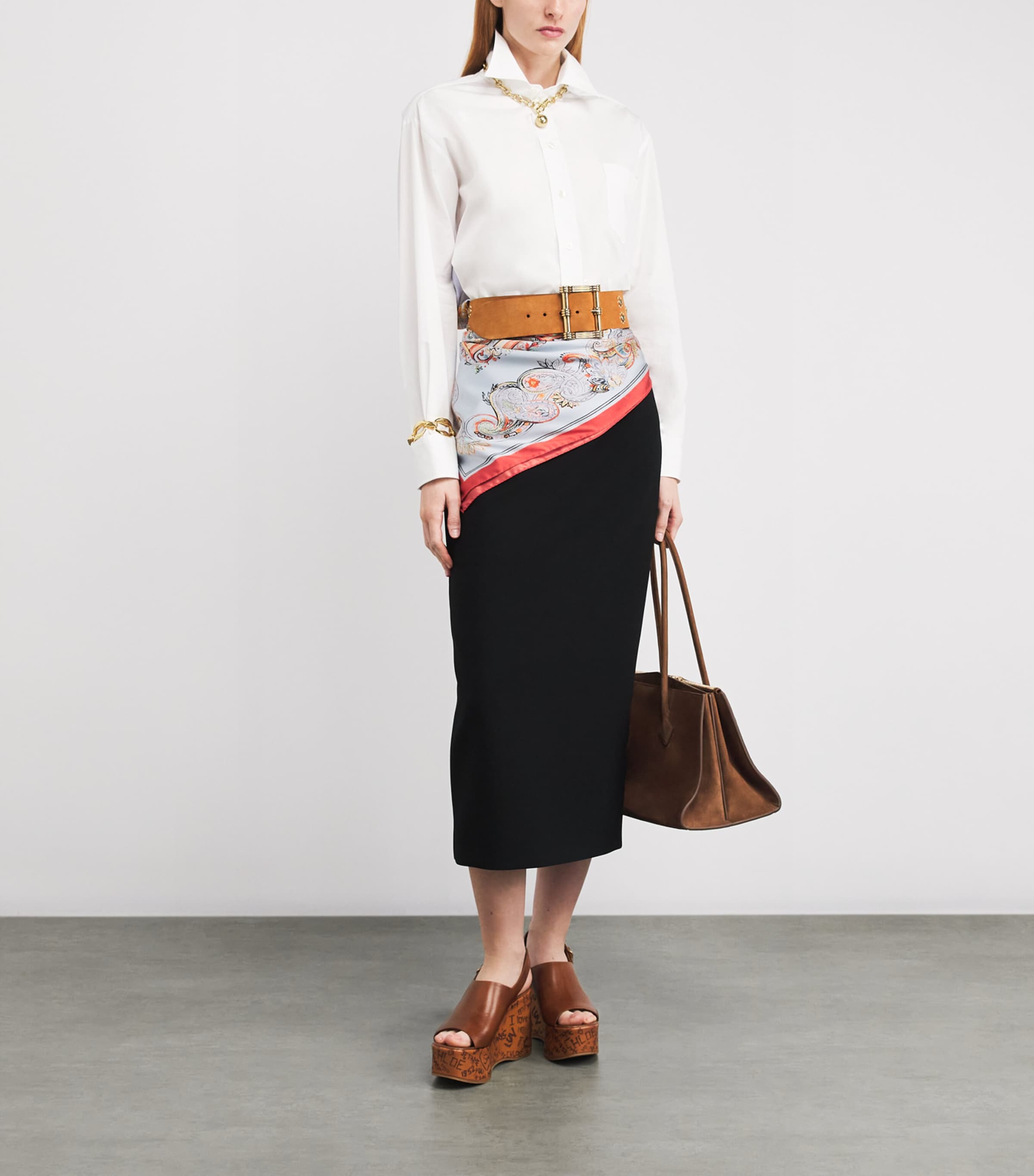 Silk-Cotton Printed Shirt X0882 Image 2