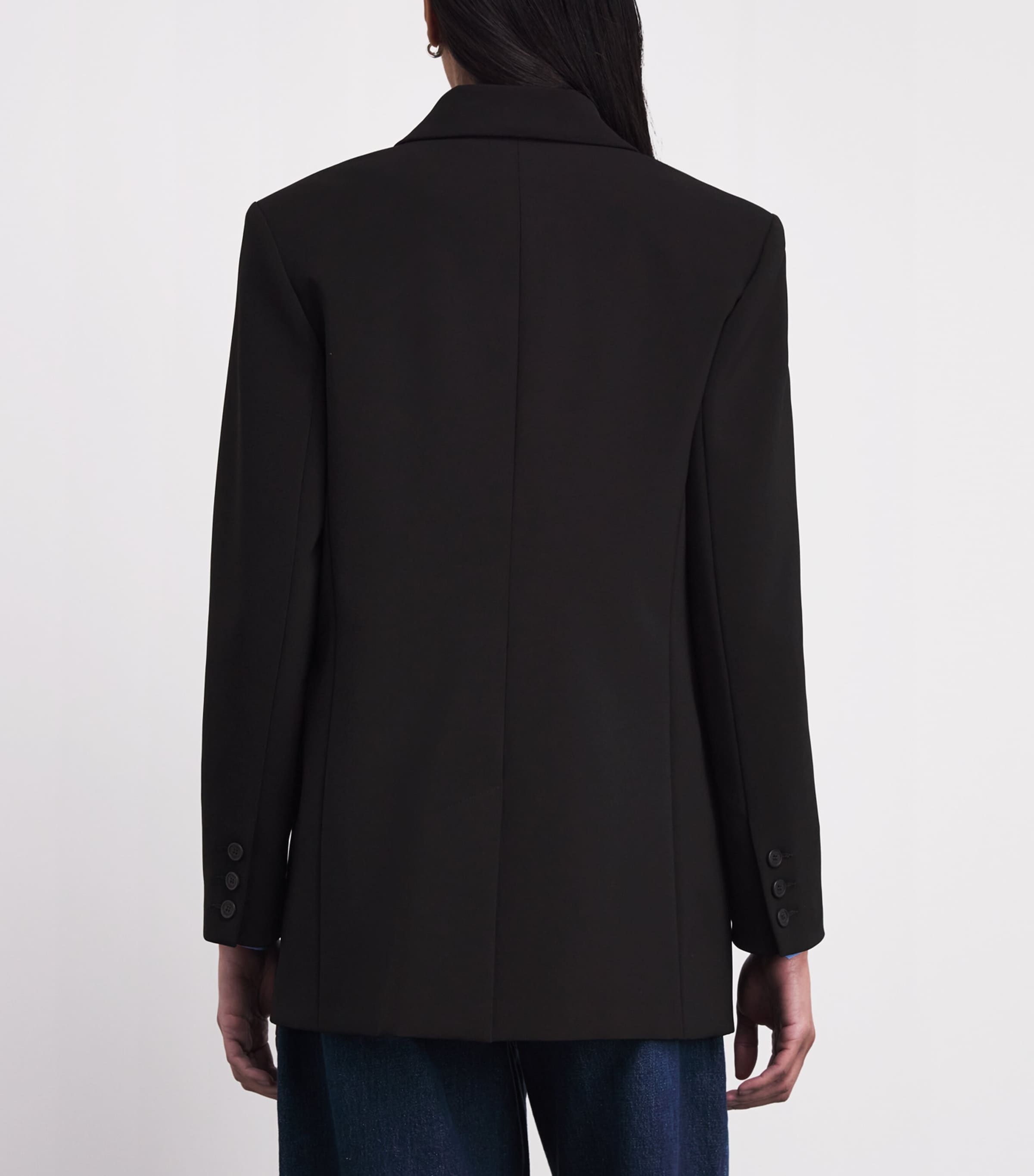 Claudie Pierlot Womens Double-Breasted Tailored Blazer Black Image 5