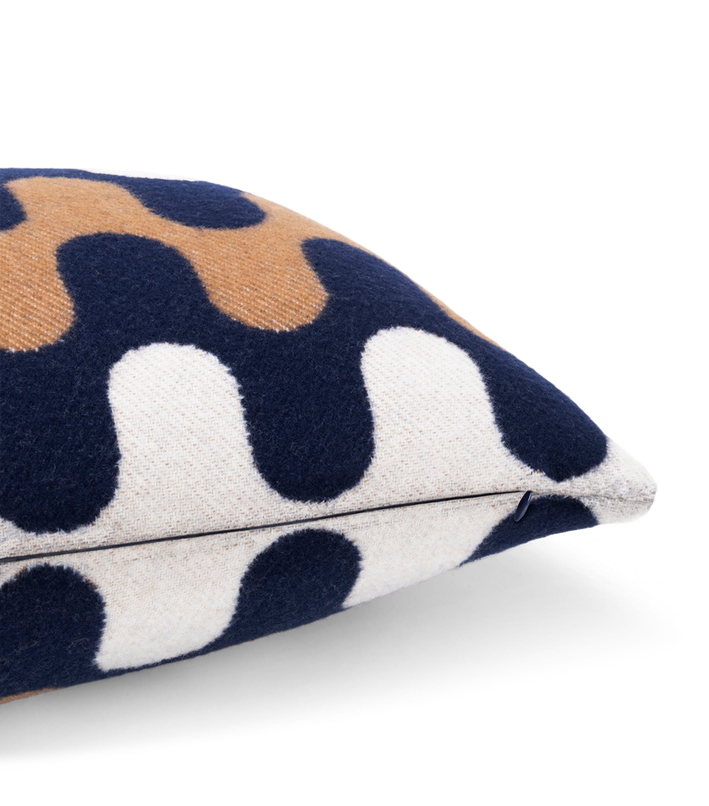 Wool Modernism 001 Cushion (40cm x 60cm) 8E29 - BLUE/TAN Image 6