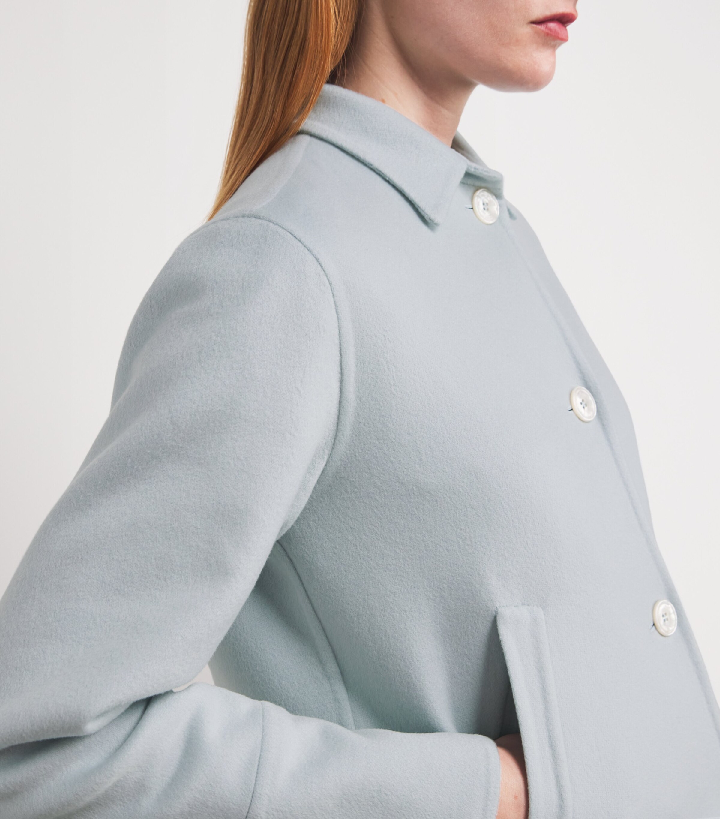 Cashmere Coat SKY BLUE Image 6