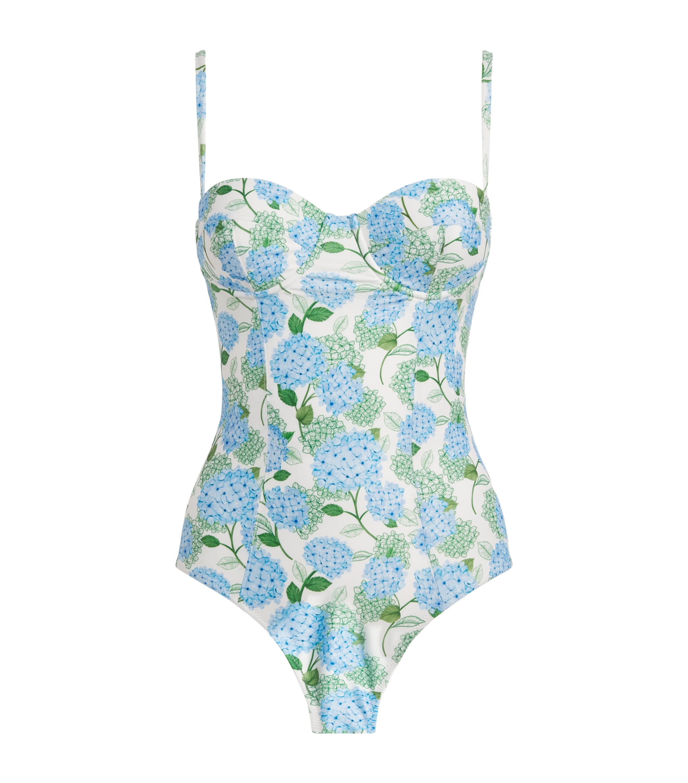 Verandah Womens Hydrangea Swimsuit Iv & Blue Hydr Sml Image 1