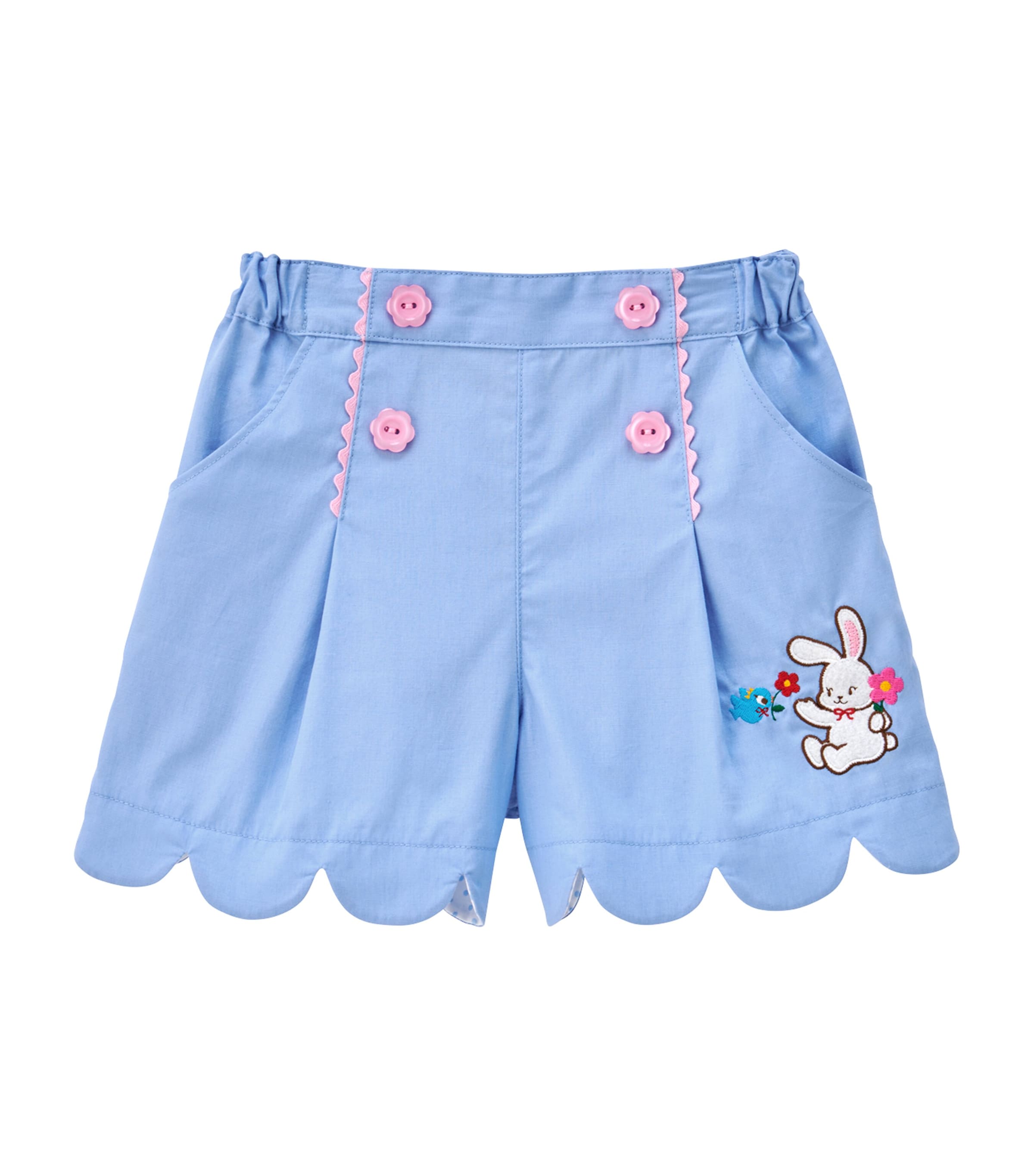 Miki House Cotton Shorts In Blue