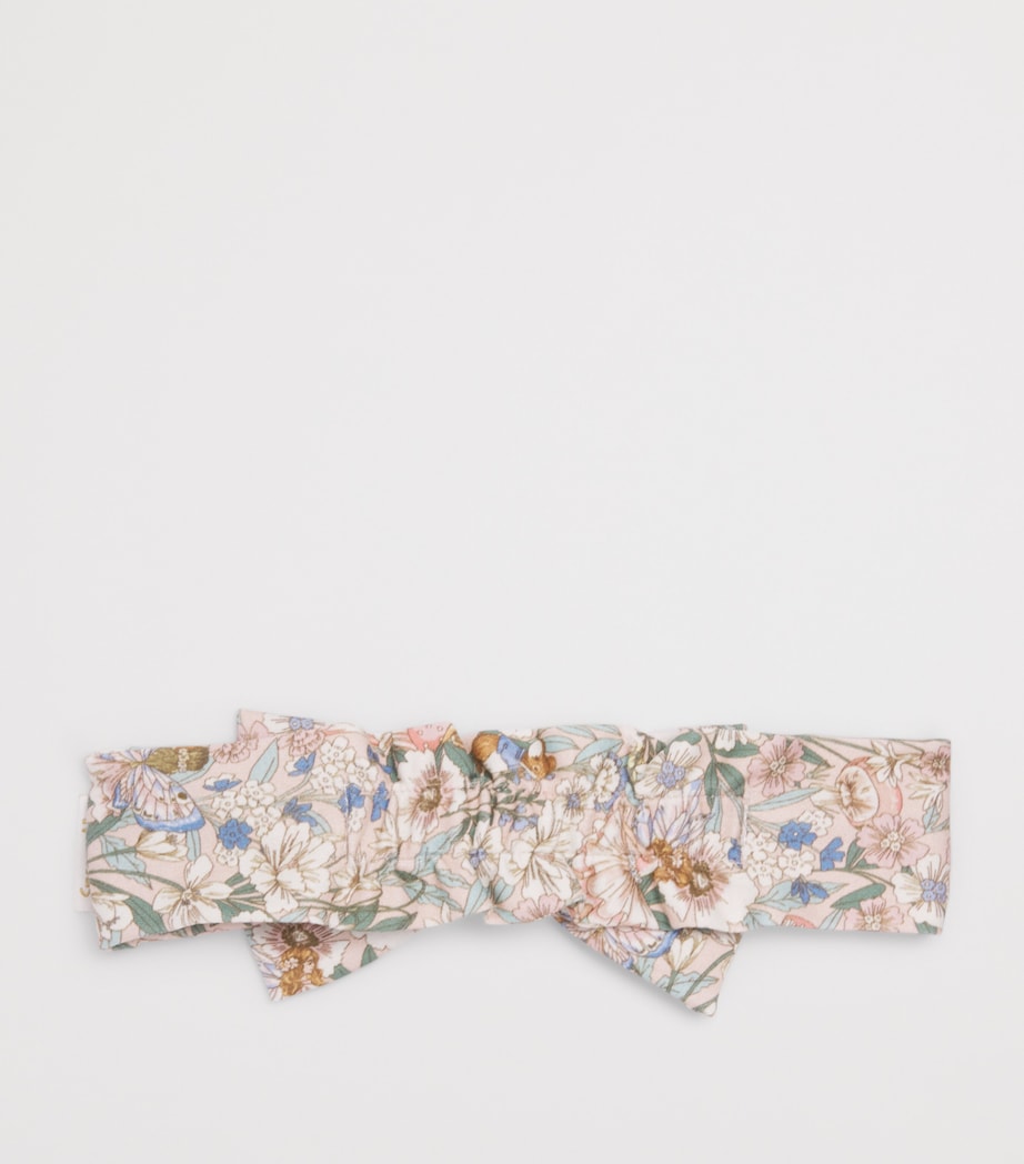 Harrods Floral Bow Headband Pink Image 2