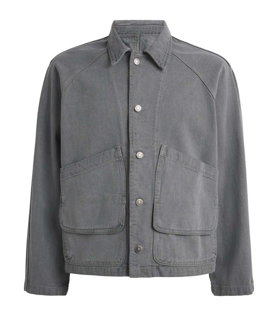 Garment-Dyed Denim Jacket GREY Image 1