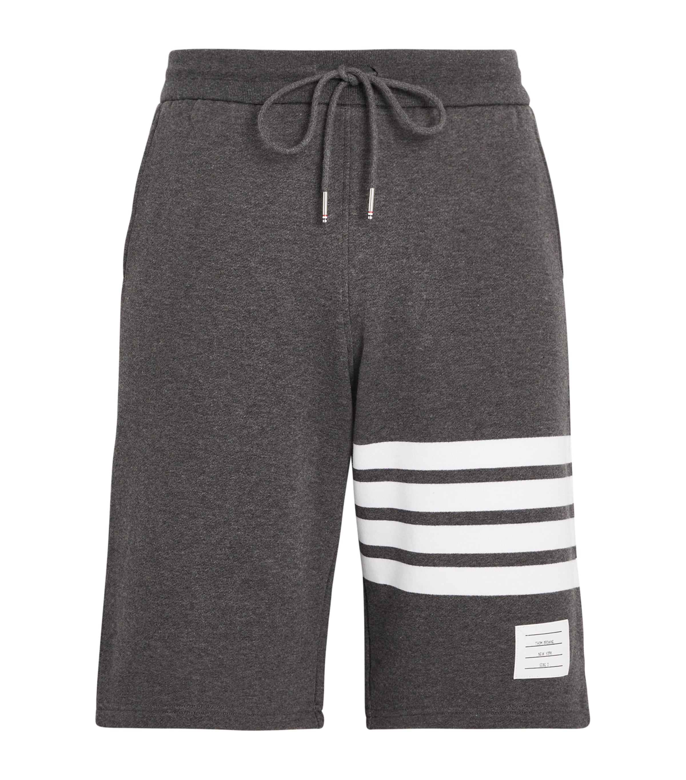 Thom Browne Four-stripe Shorts In Gray