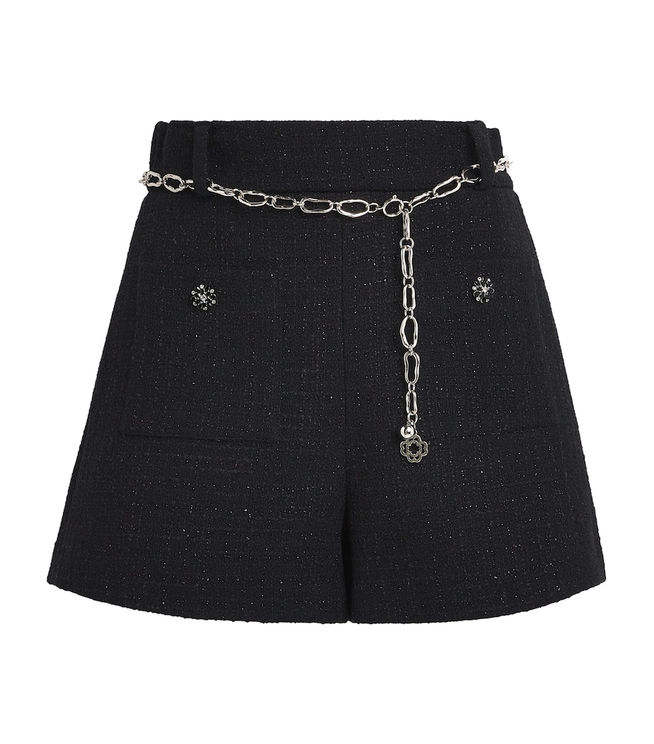 Tweed Chain Belt Shorts BLACK Image 1