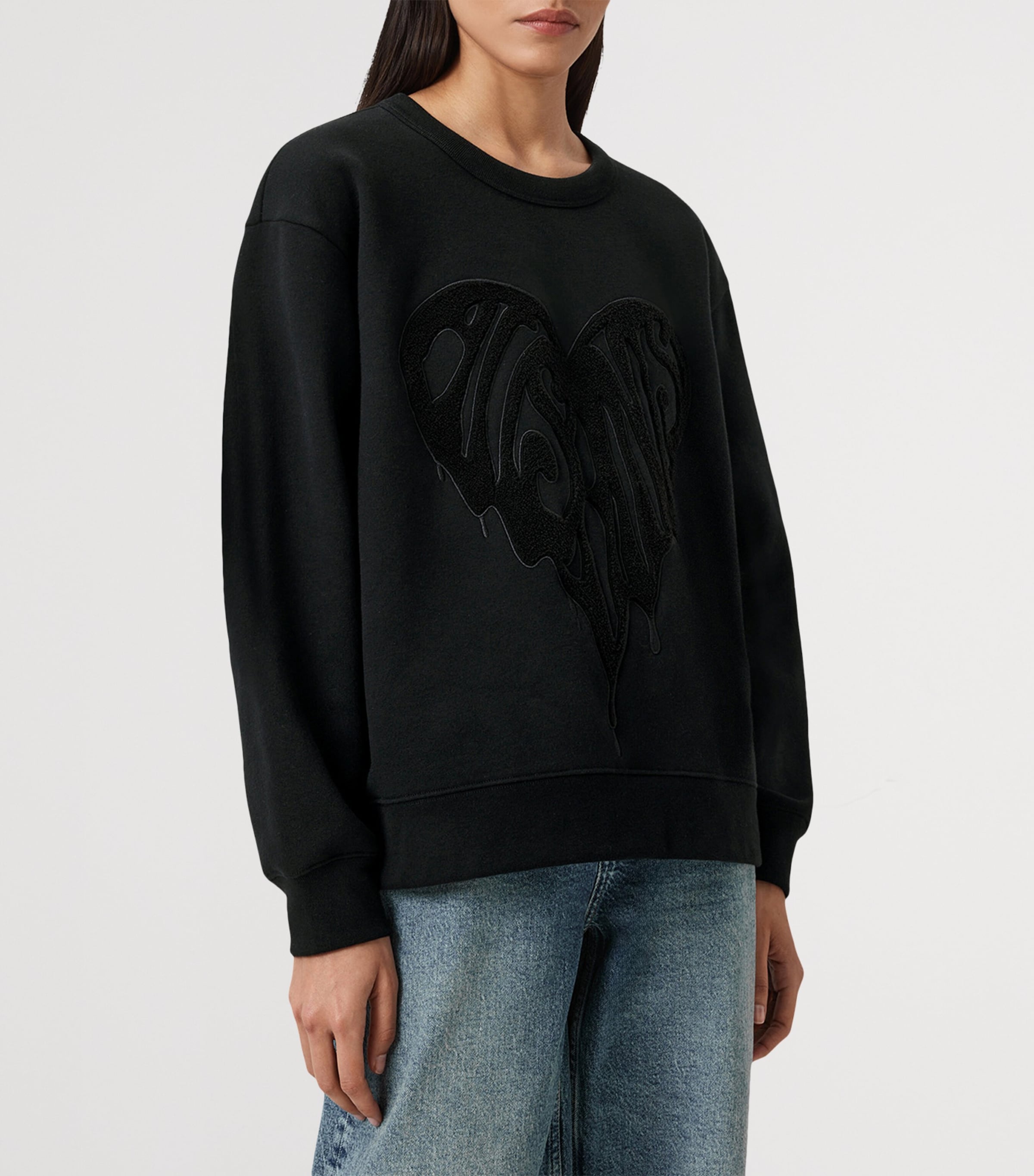Organic Cotton Piper Sweatshirt BLACK Image 3
