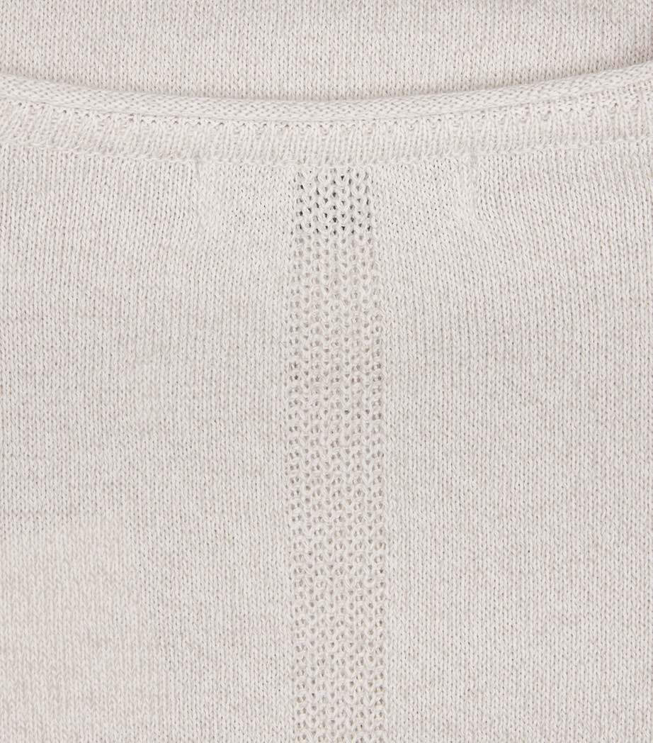 Cotton-Blend Textured Sweater IVORY Image 5