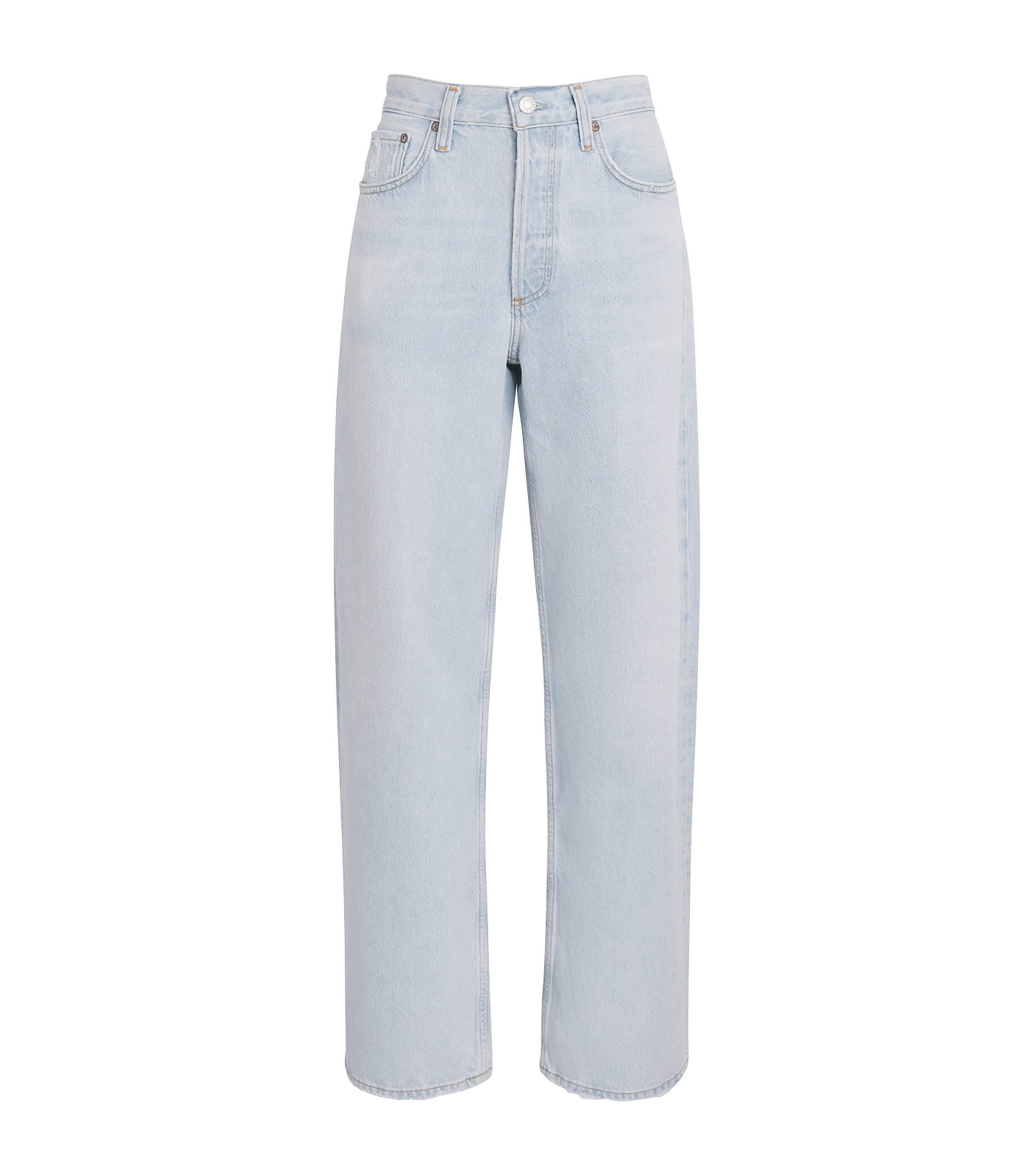 AGOLDE Womens Arc Bow-Leg Jeans Tangent Image 1