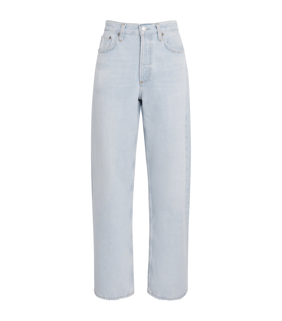 AGOLDE Womens Arc Bow-Leg Jeans Tangent Image 1