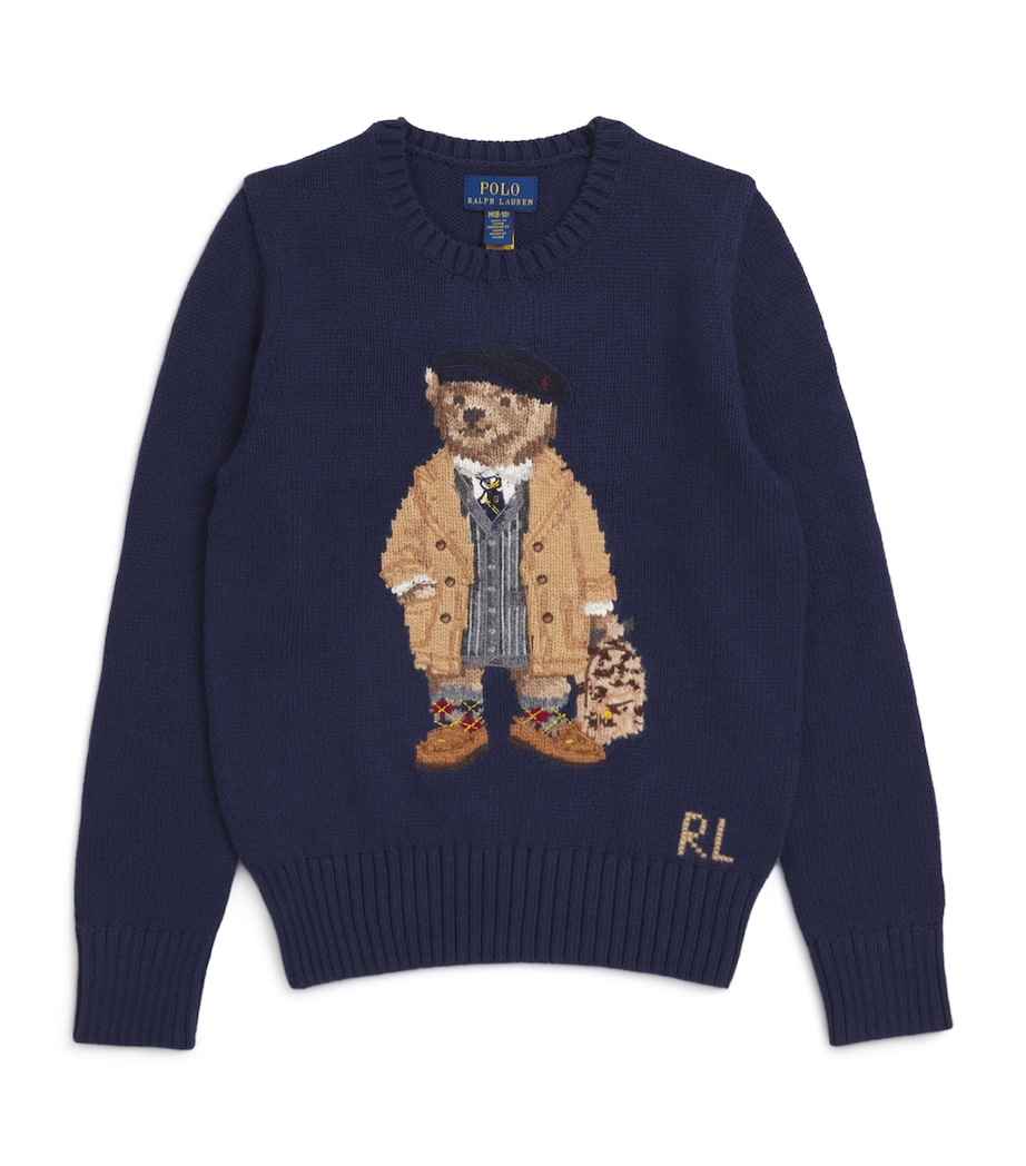 Polo Bear Sweater (2-6 Years) NAVY Image 1