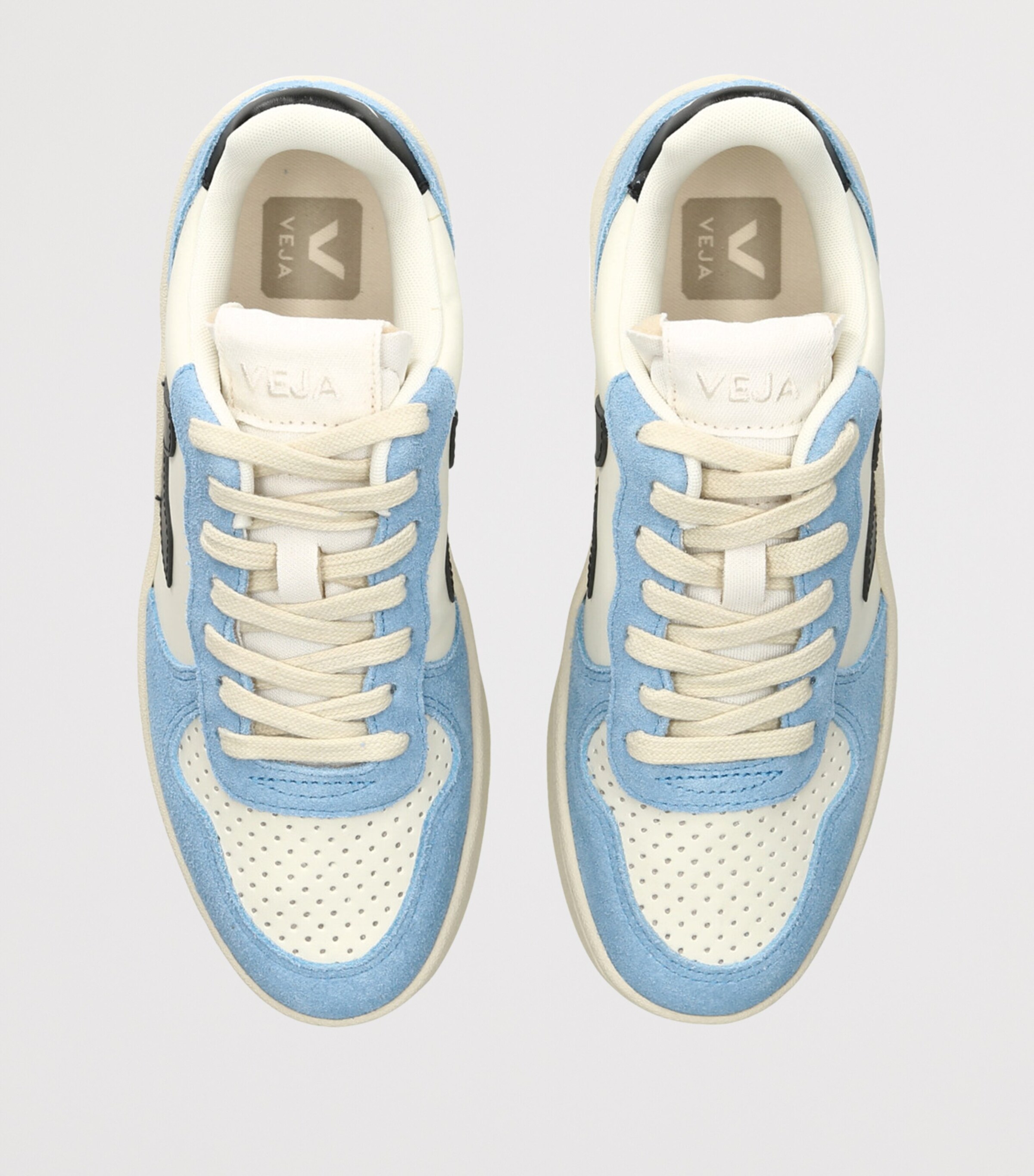 Leather V-10 Sneakers BLUE OTHER Image 4