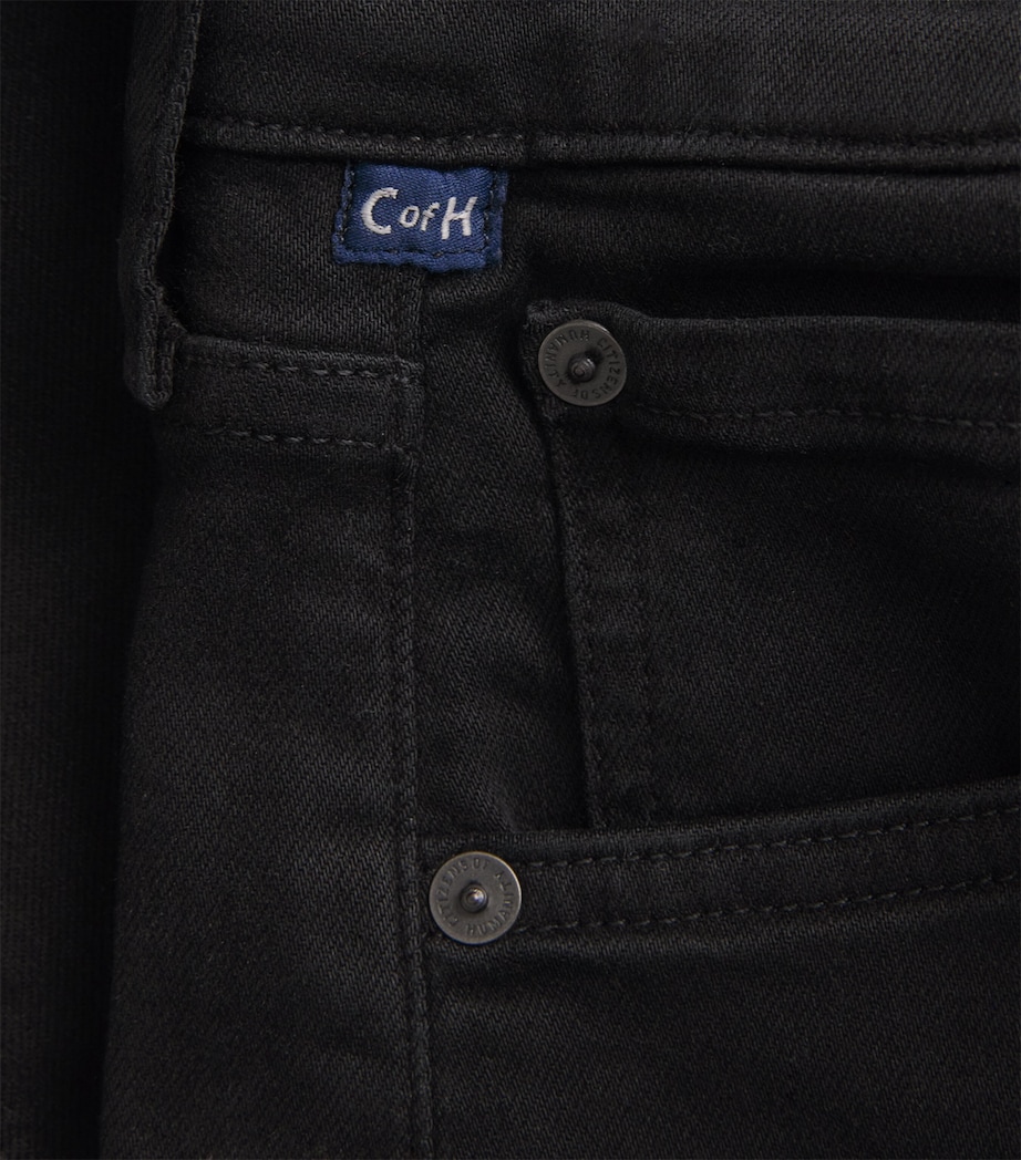 Citizens of Humanity Womens Lyra Wide-Leg Jeans Push Black Image 6