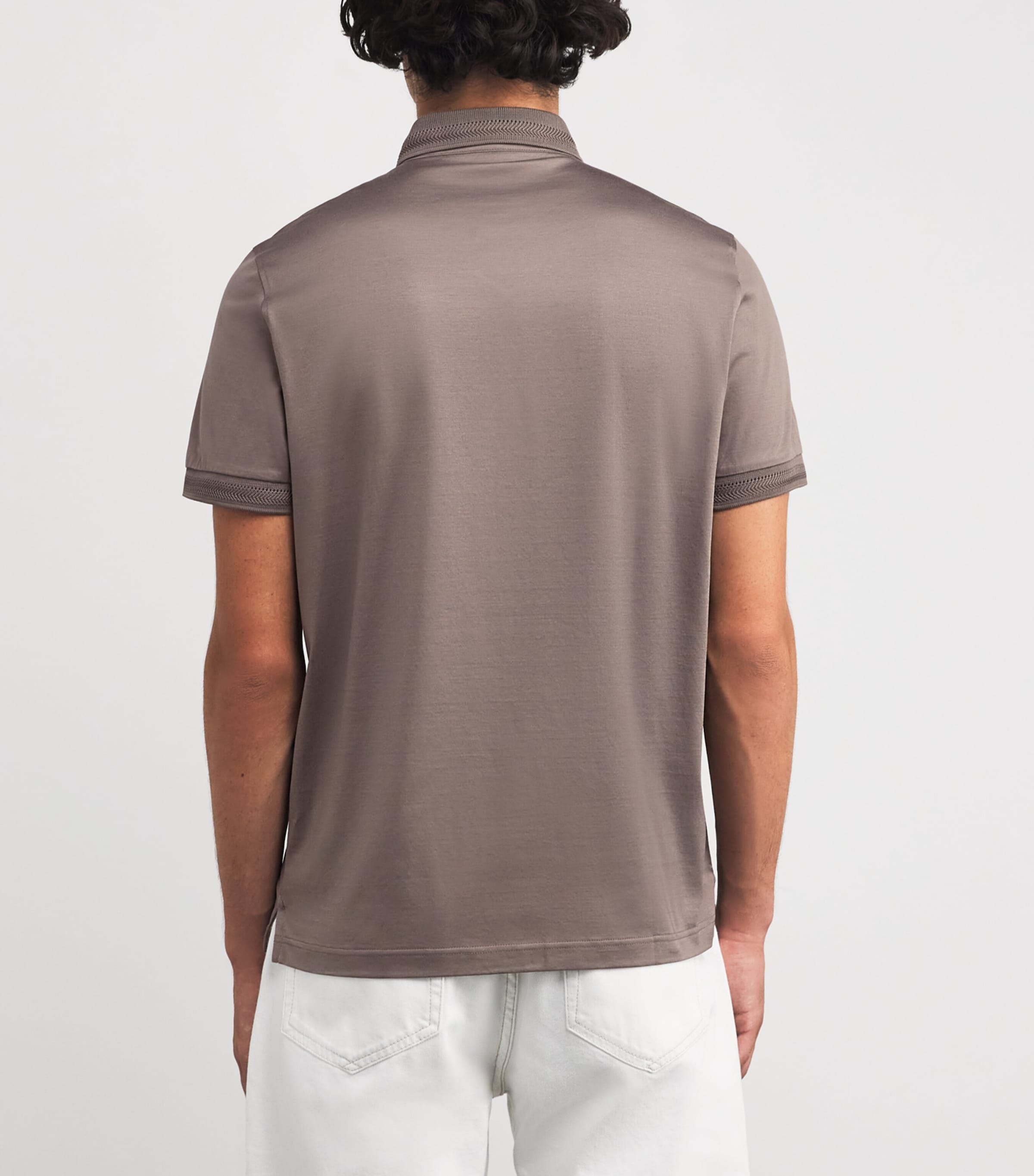 Cotton Jersey Polo Shirt 3A.13 - SKY Image 4