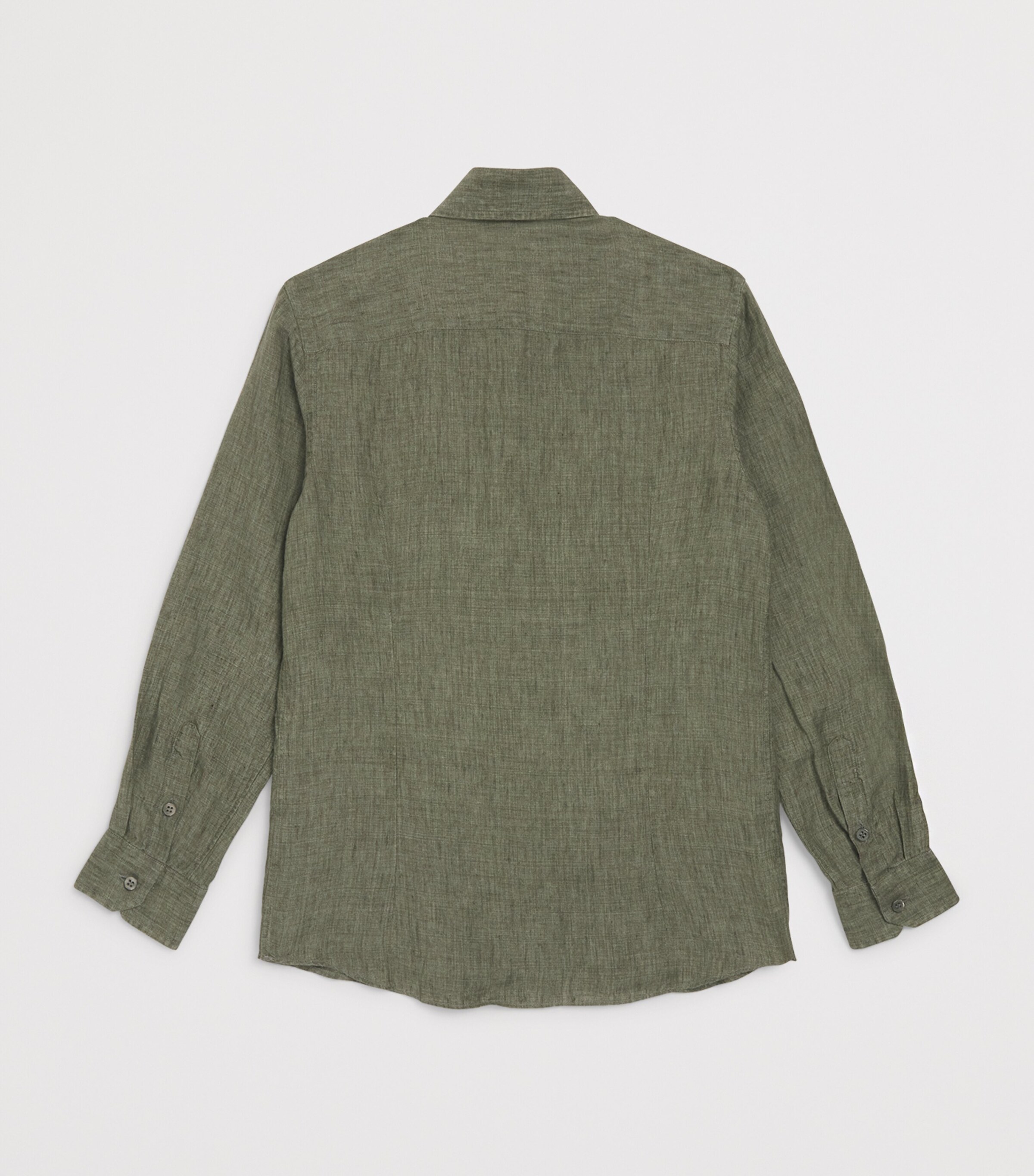 Stefano Ricci Kids Linen Embroidered Shirt (8-16 Years) Green Image 2