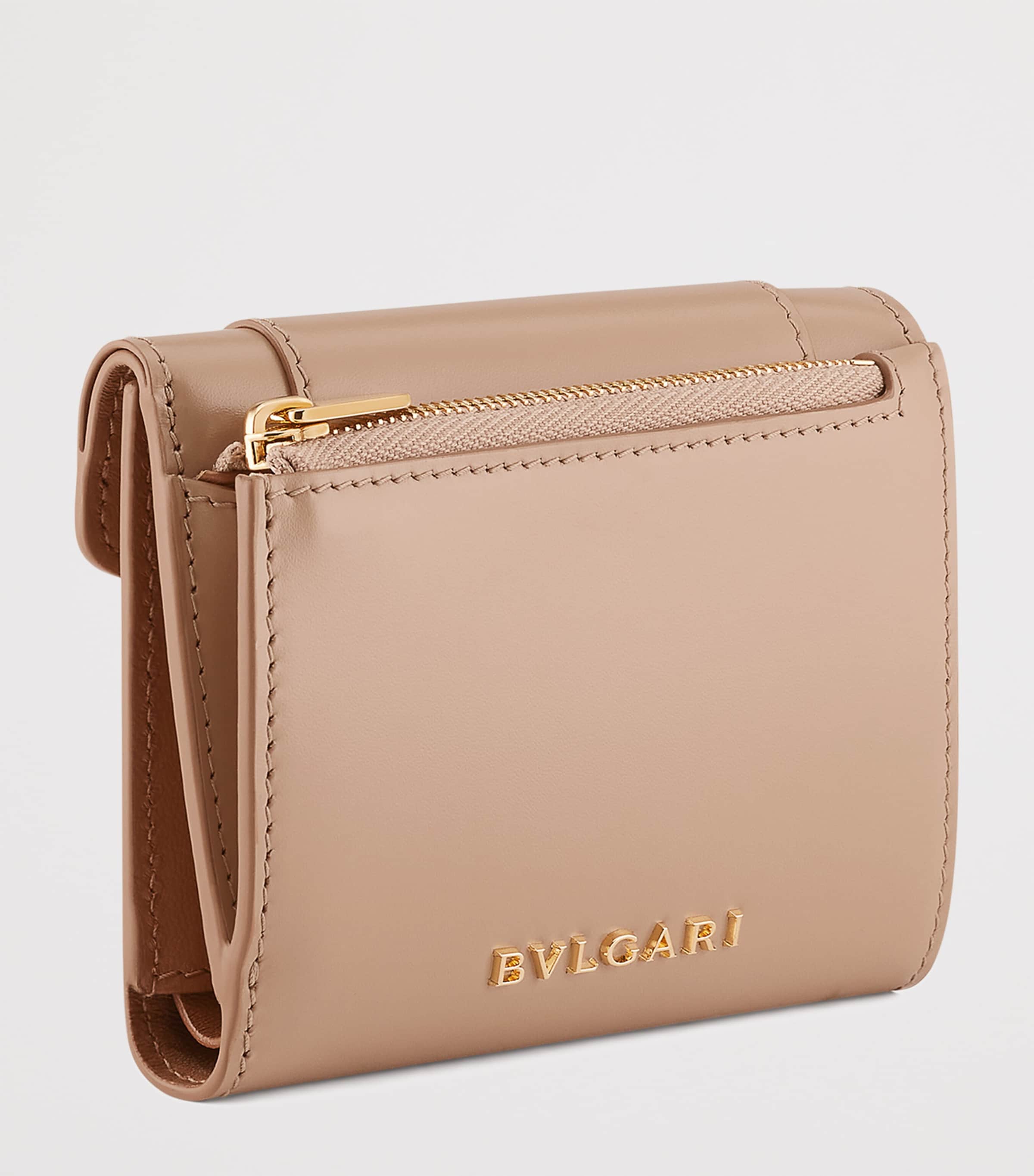 Bvlgari Leather Serpenti Forever Compact Wallet Beige Medium Image 2
