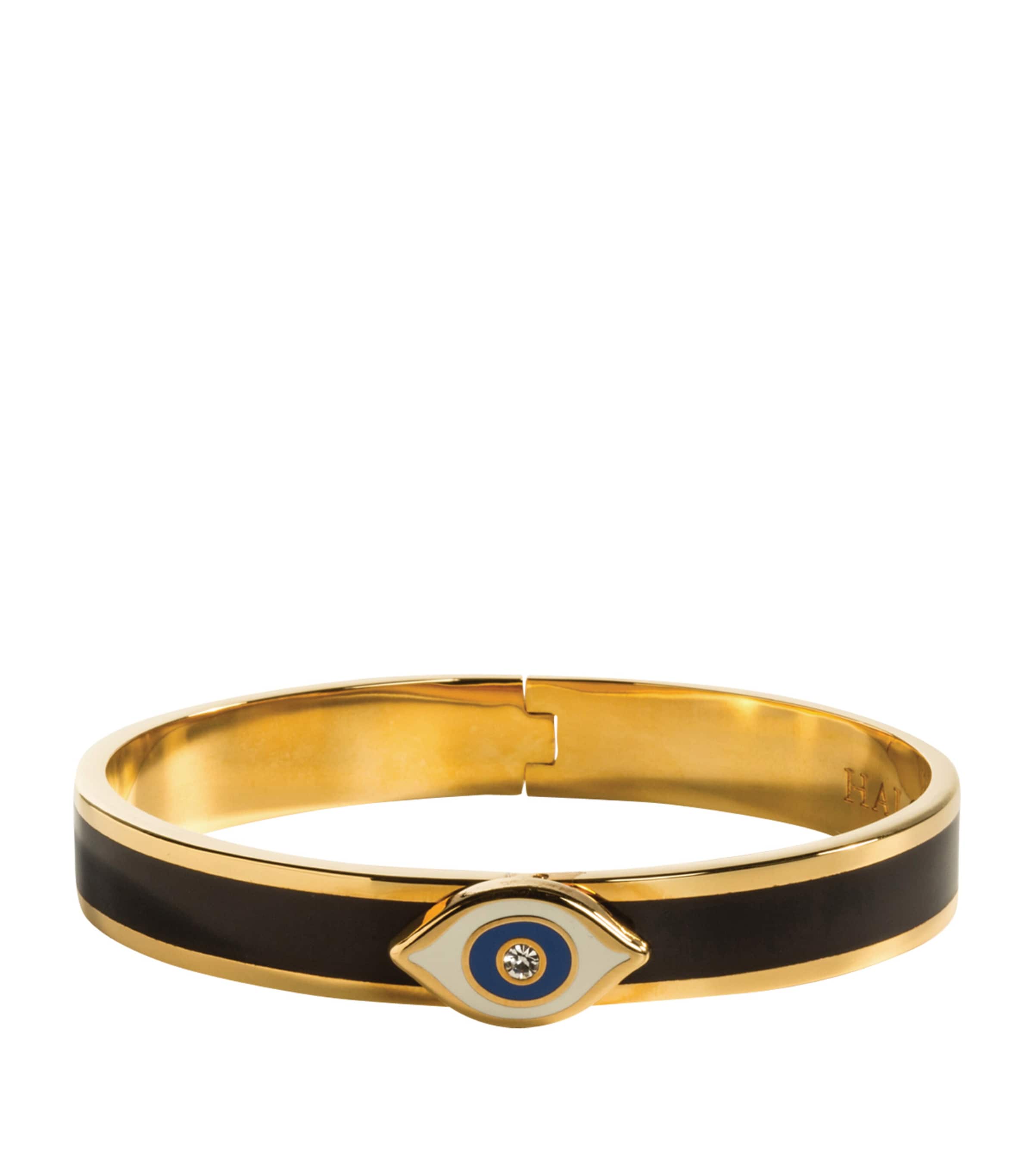 Halcyon Days Evil Eye Bangle In Navy