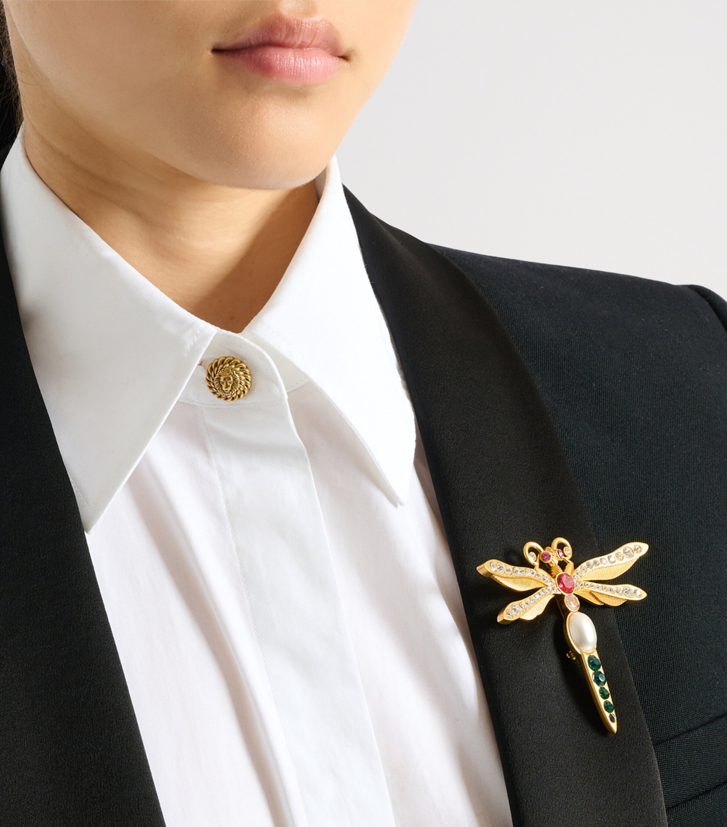 Balmain Embellished Dragonfly Brooch Aaa Multicolore Image 3