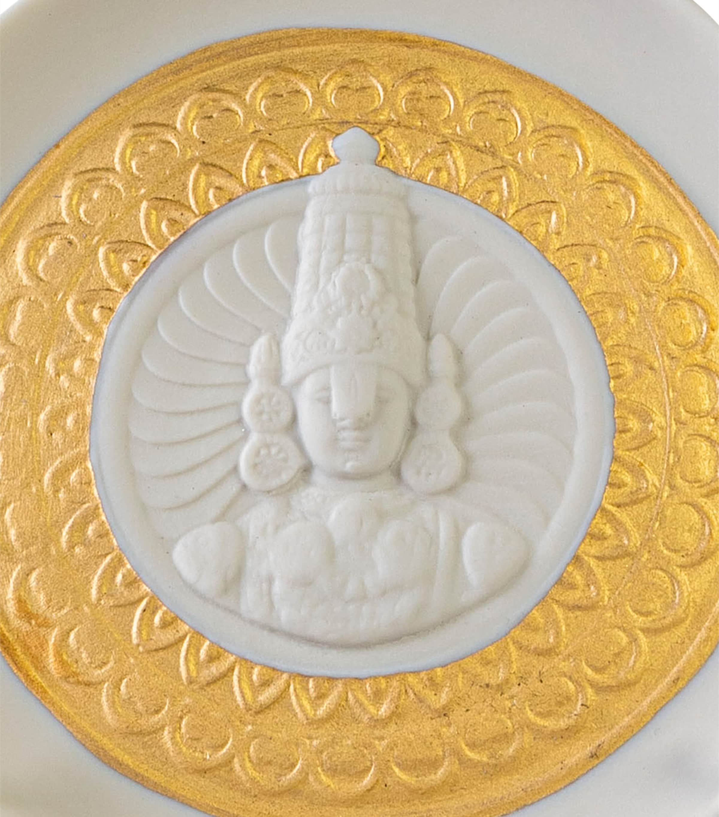Porcelain Lord Balaji Decorative Plate NO COLOUR Image 2