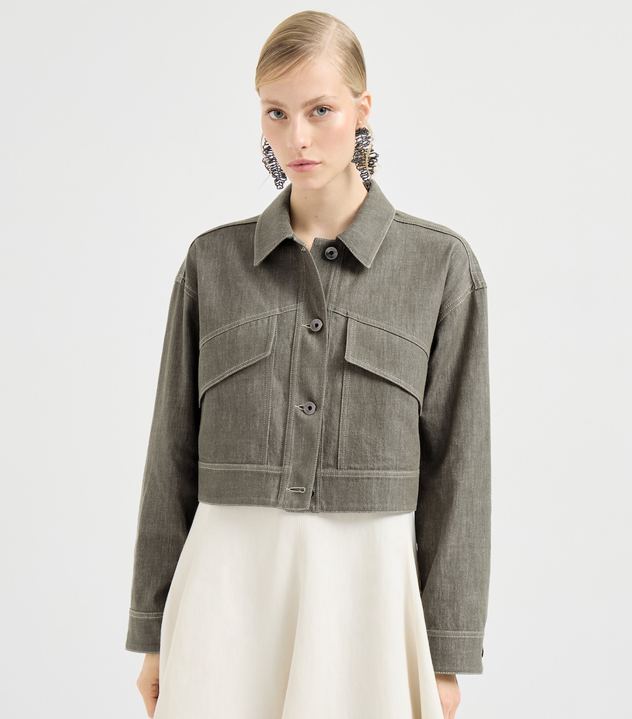 Cotton Twill Denim-Effect Jacket C004 Image 3