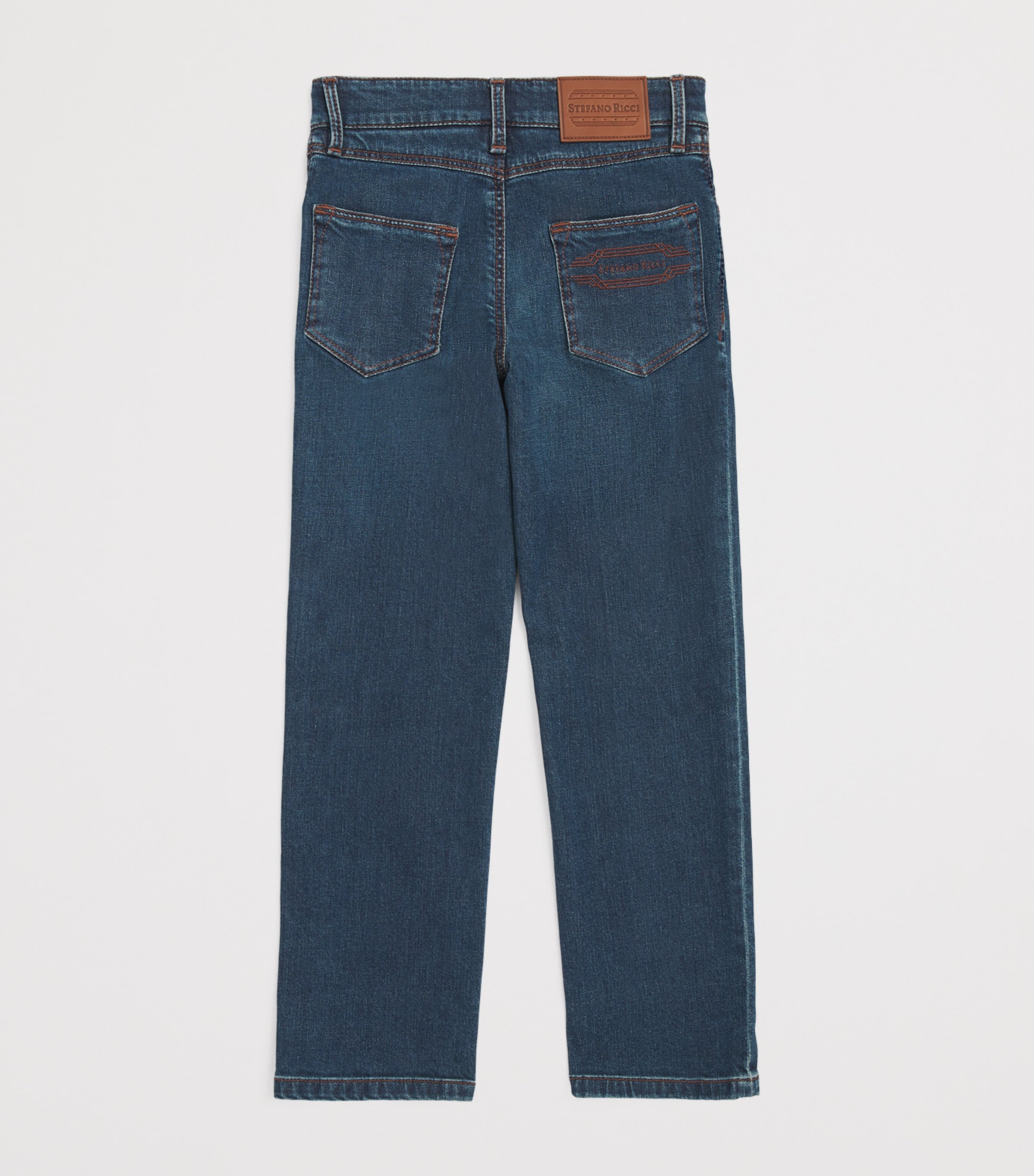 Stefano Ricci Kids Straight Jeans (6-16 Years) Blbyblue Classic Image 2