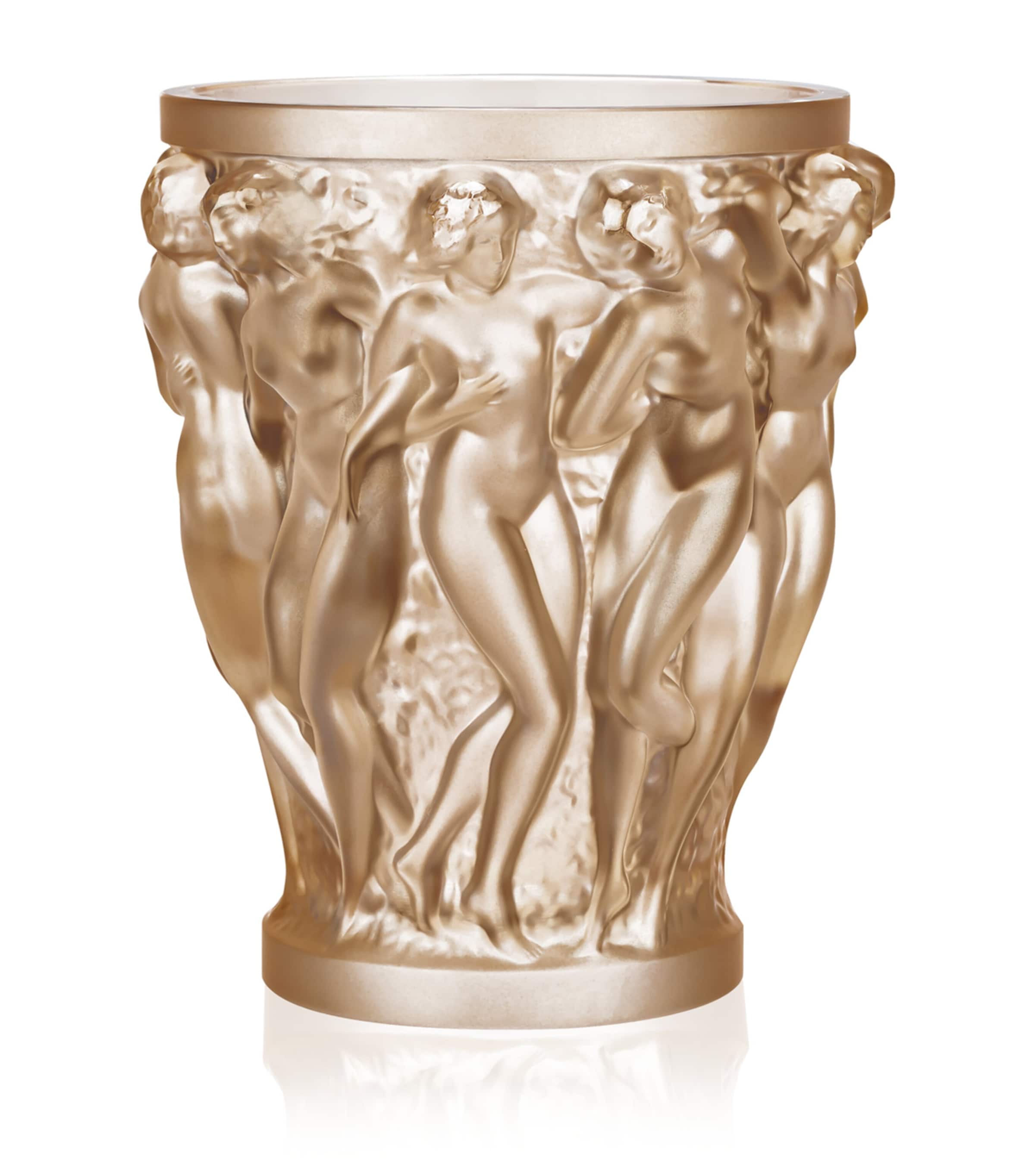 Lalique Bacchantes Small Vase In Gold