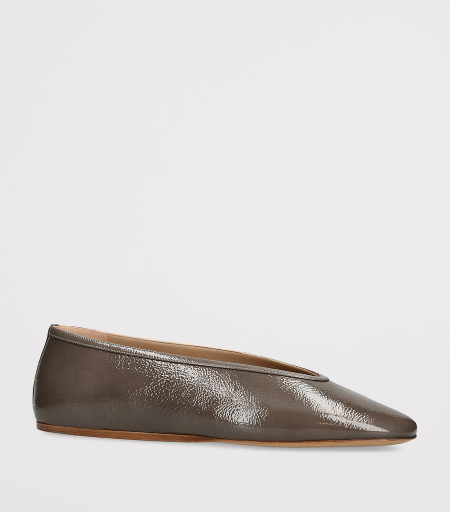 Patent Leather Luna Ballet Flats TAUPE Image 3