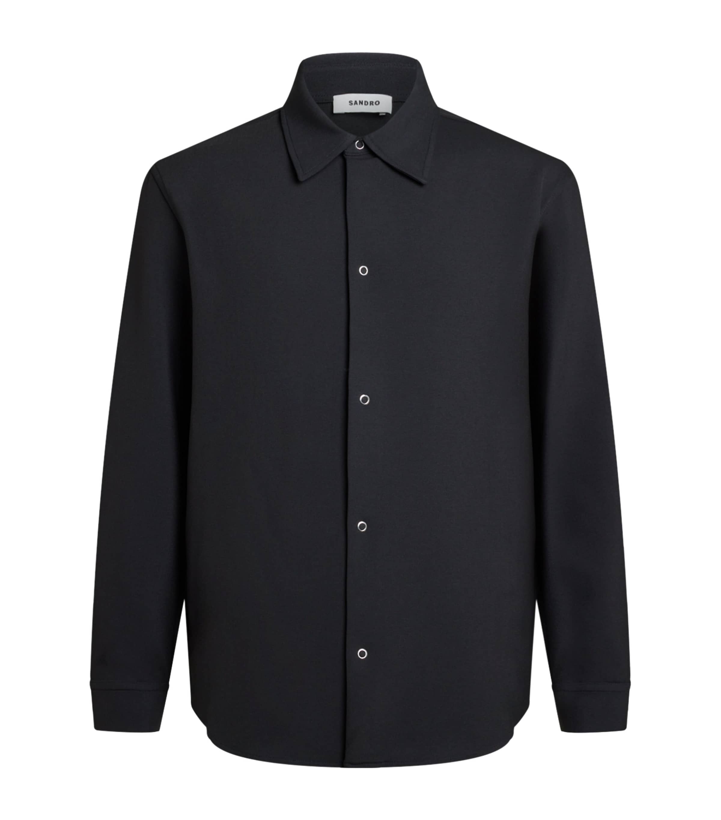 Sandro Paris Jersey Long-Sleeve Shirt | Men Clothing | Shirts | Formal Shirts | Designers | Sandro Paris | Partywear | Mens | Eveningwear