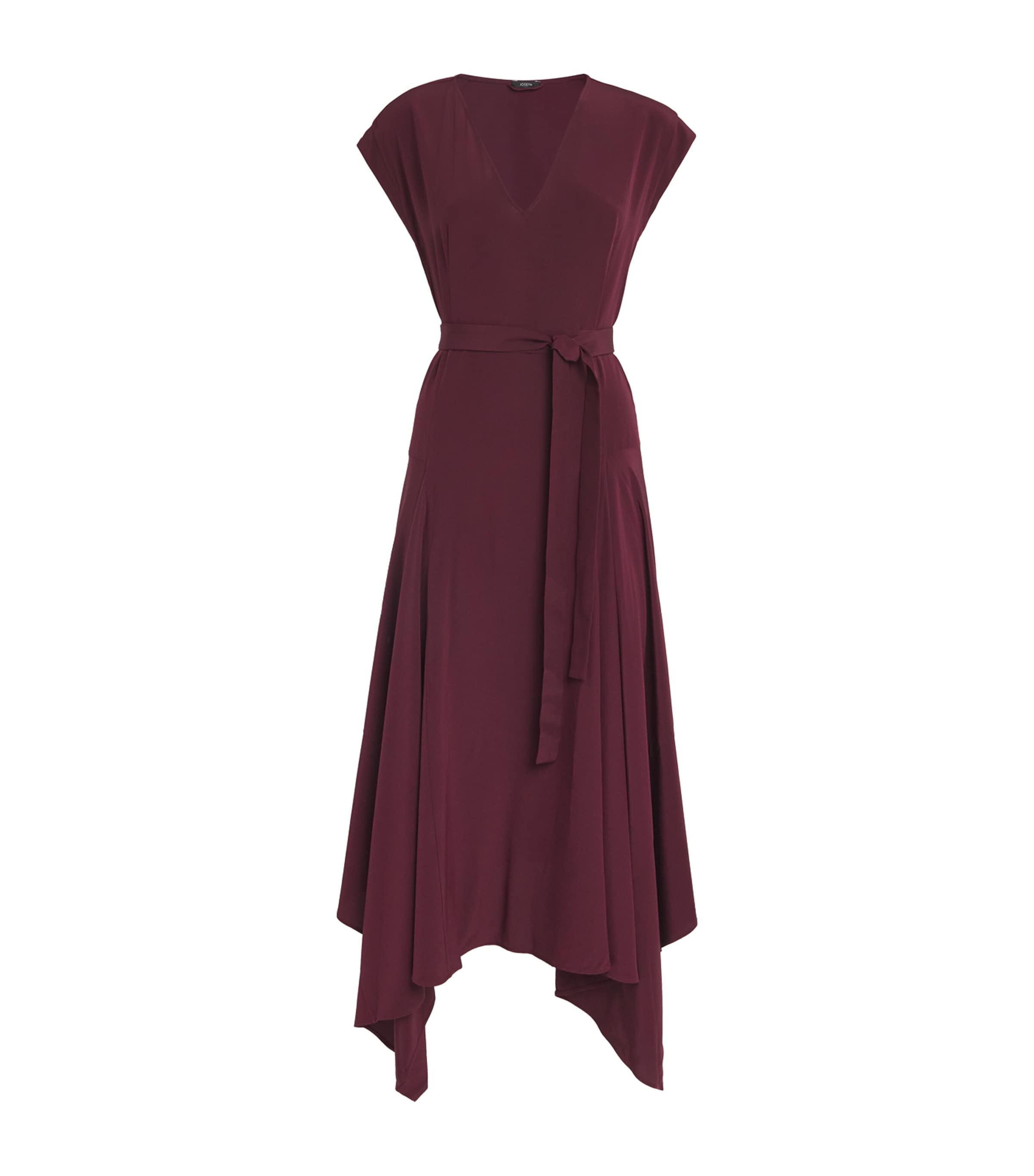 Shop Joseph Silk Goodman Midi Dress In Red