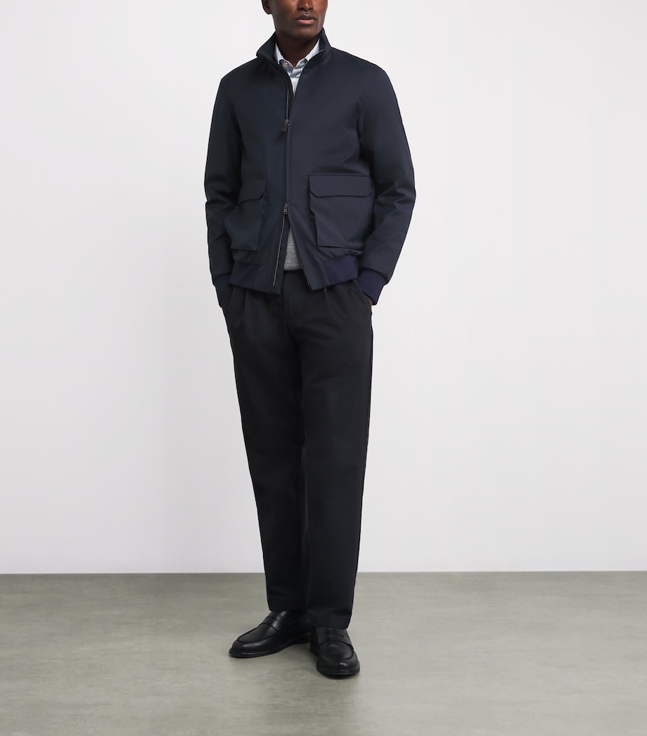 Virgin Wool Bomber Jacket BLU 9201 Image 2